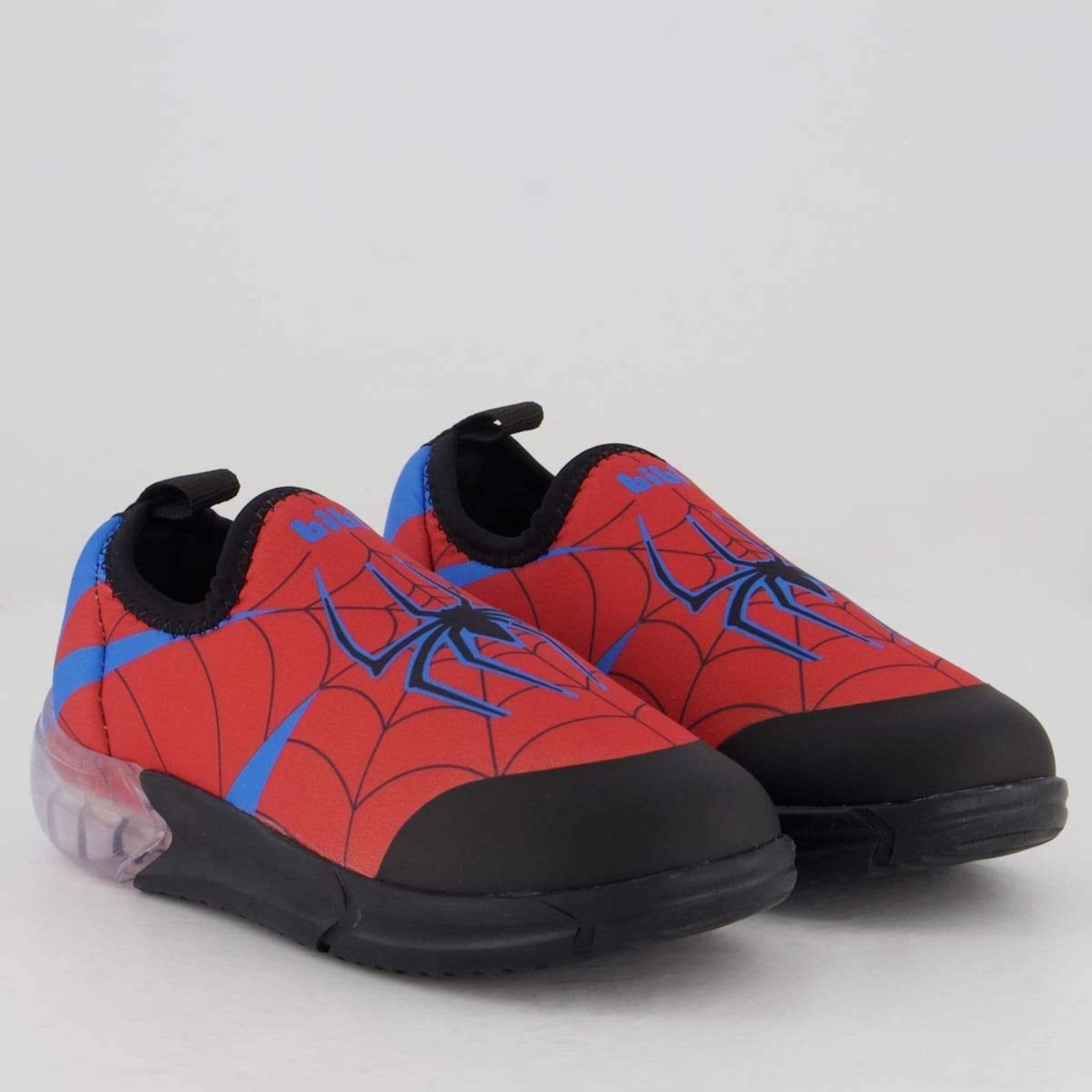 Vista 2 Tênis Bibi Luzes Space Homem Aranha Bibi vermelho