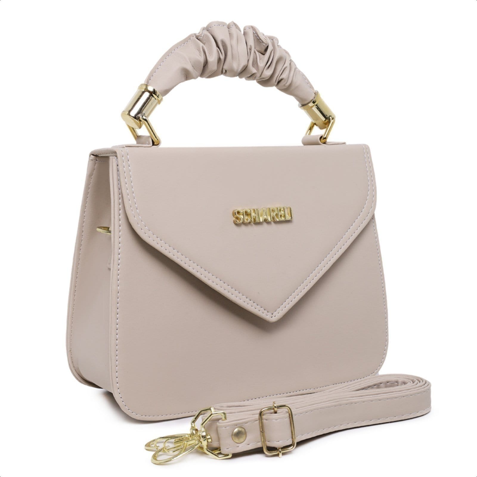 Vista principal Bolsa Feminina Tira Colo Transversal Com Alça Removível 8140 Marfim Schiareli branco