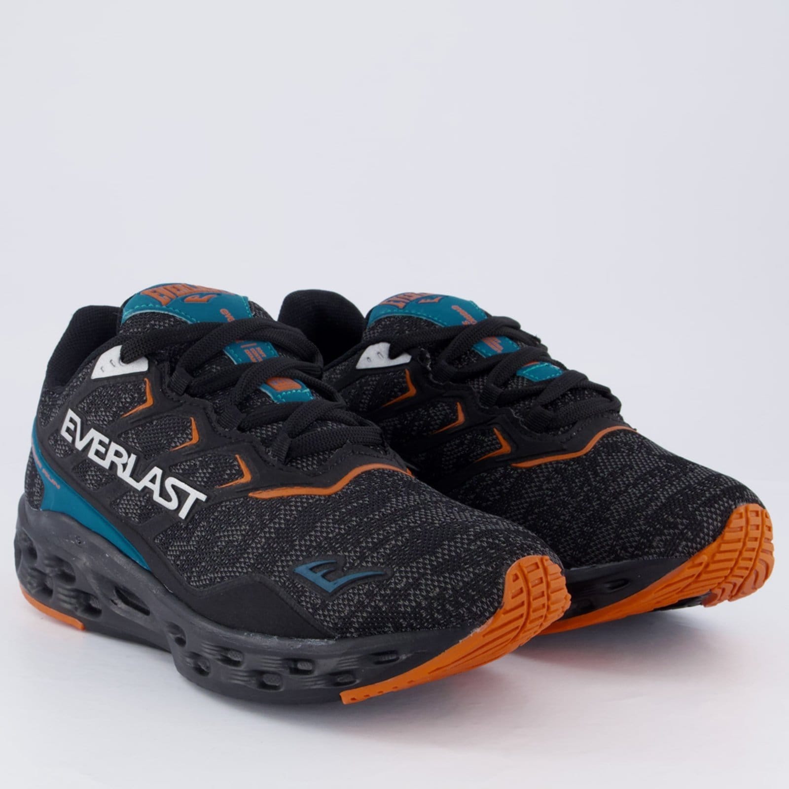 Vista 2 Tênis Everlast Climber Run e Laranja Everlast preto