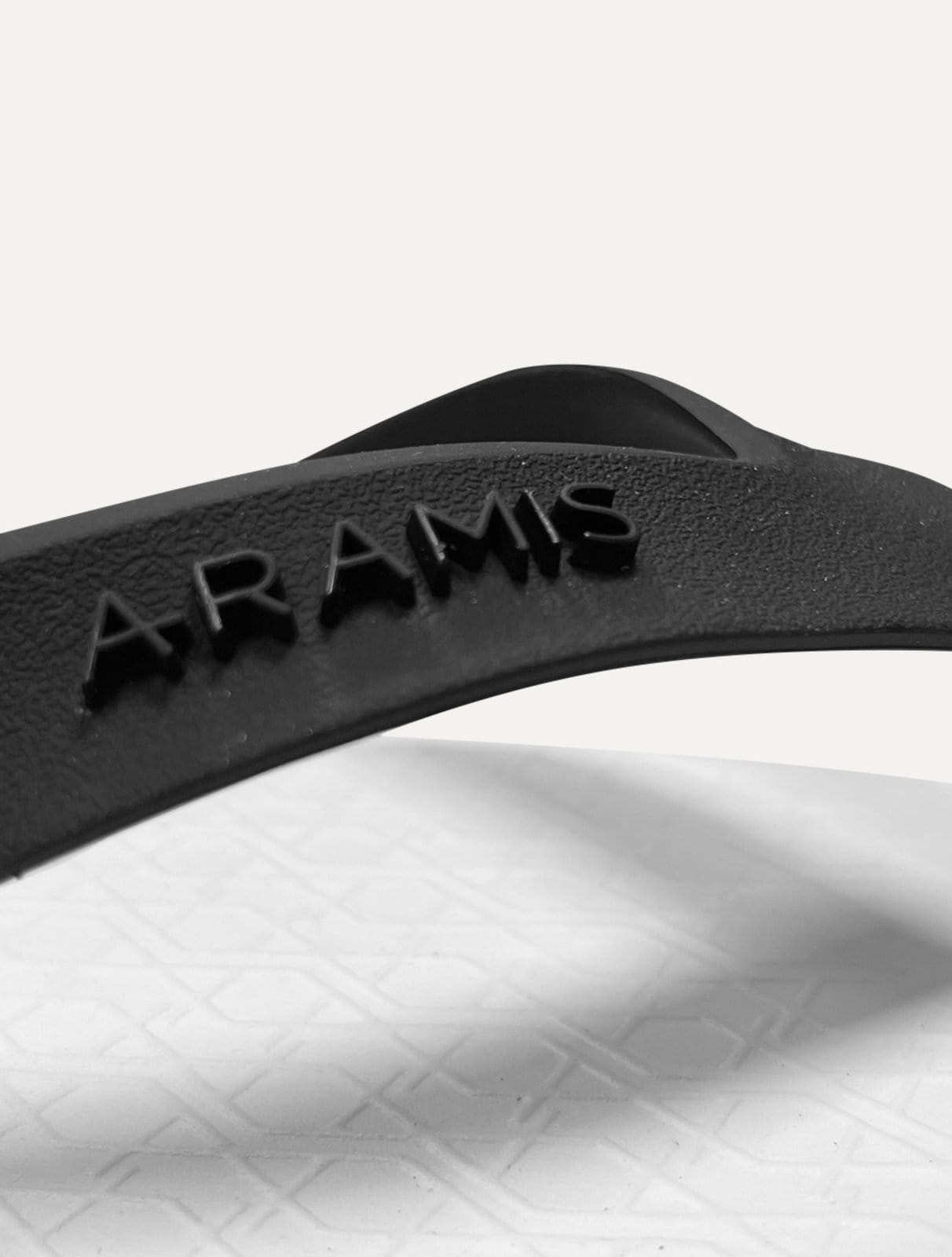 Vista 2 Chinelo Aramis Masculino ARM1156 Pencil Black Branco Aramis preto black