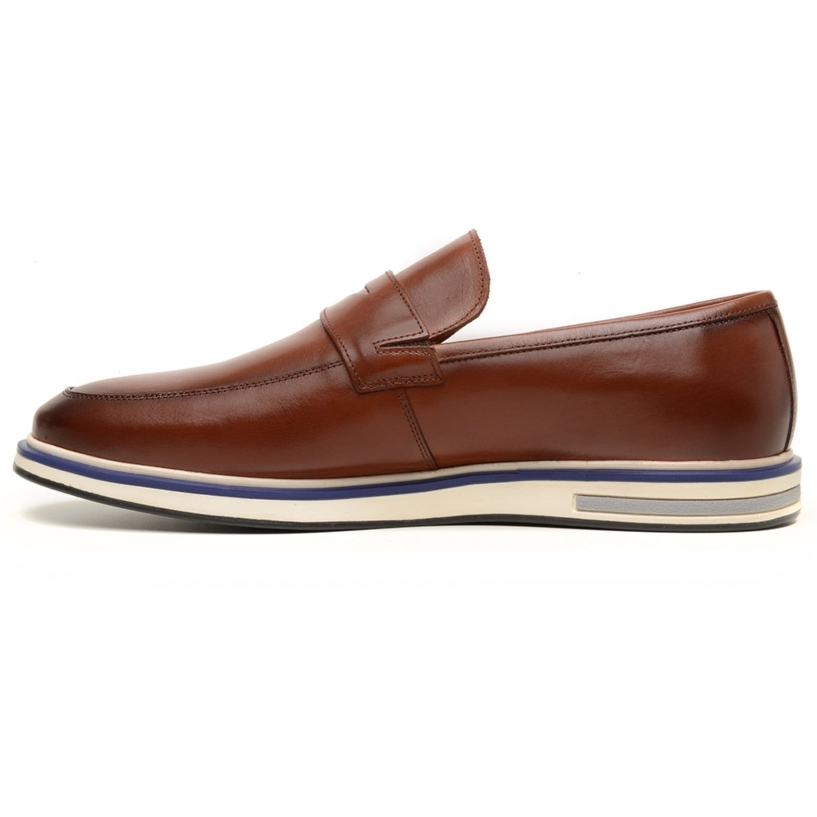 Vista 2 Sapato Masculino Veritimo Couro Mocassim Casual Social Oxford Derby Leve Macio Veritimo marrom