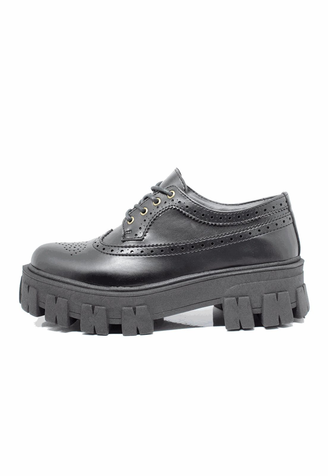 Vista 2 Sapato Oxford Tratorado Estilo Veggie Rolly ESTILO VEGGIE SHOES preto