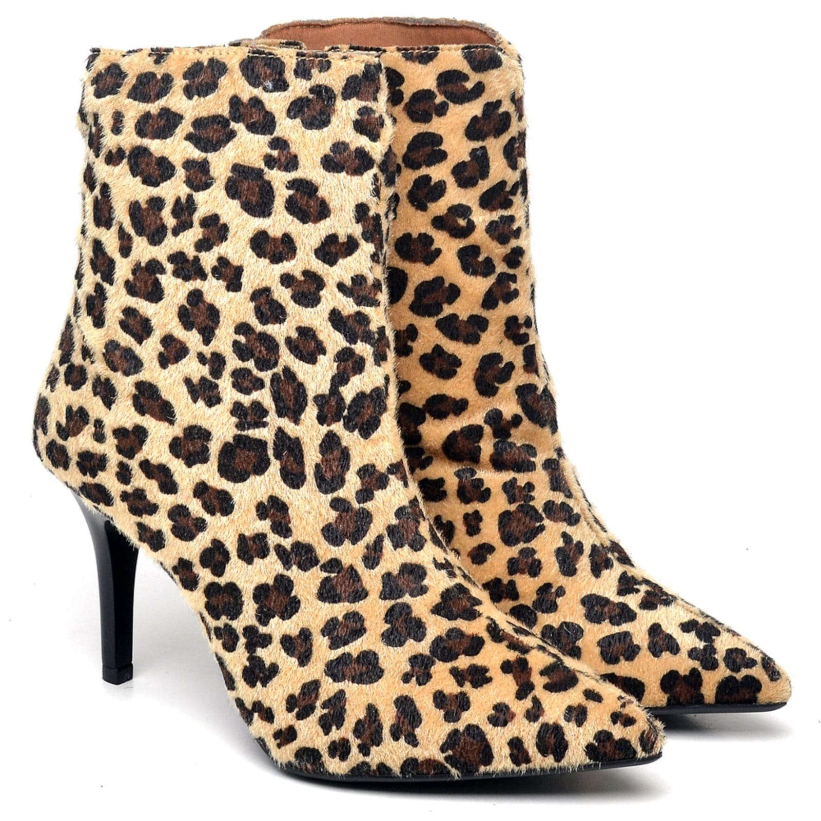 Bota Cano Curto Salto Fino Médio Pelo Ella's