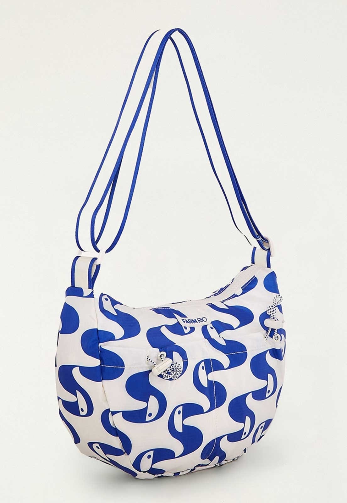 Vista 2 Bolsa Feminina FARM Banana Pequena Branca FARM branco