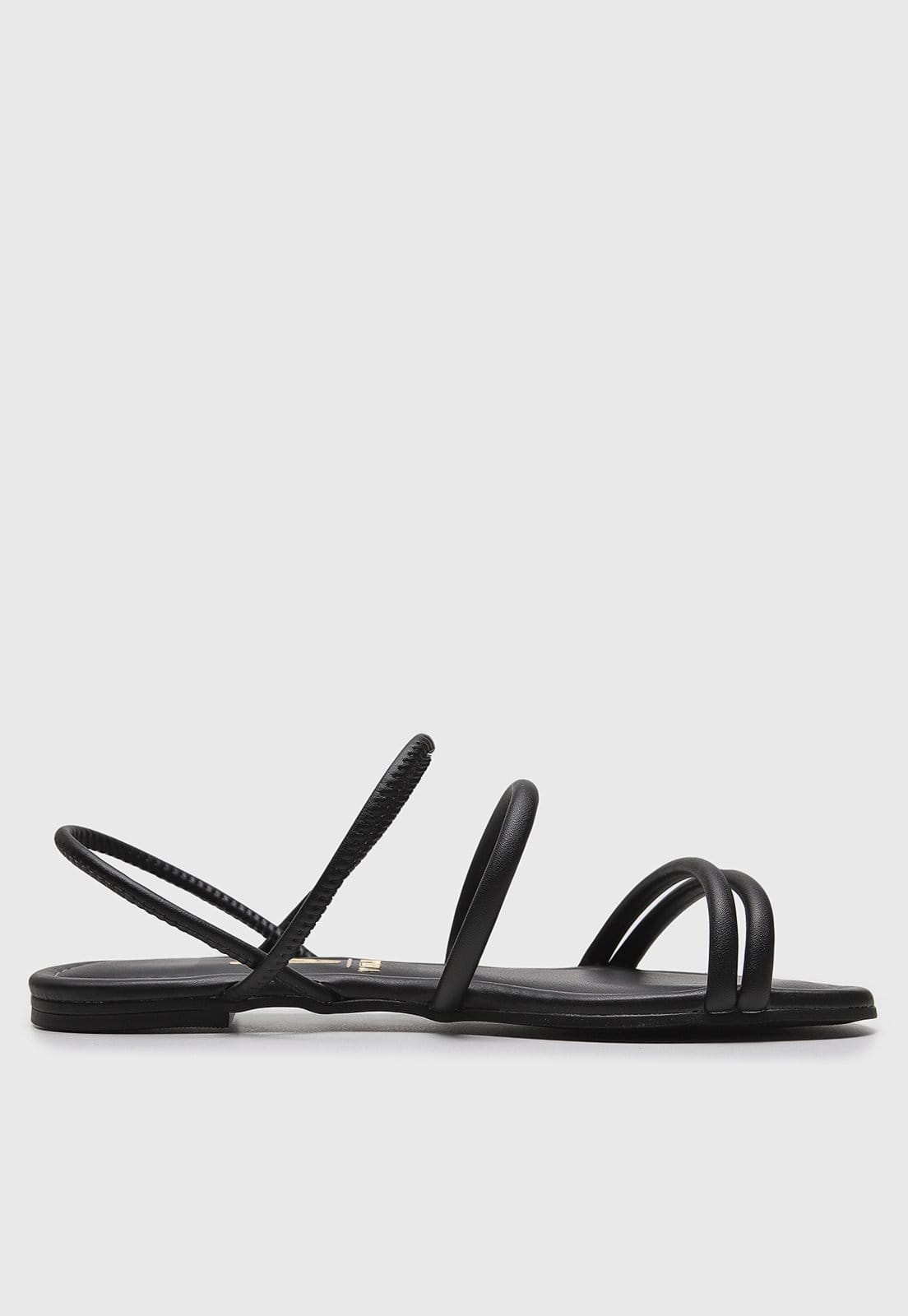 Vista 2 Rasteira Vizzano Tiras Preta VIZZANO preto