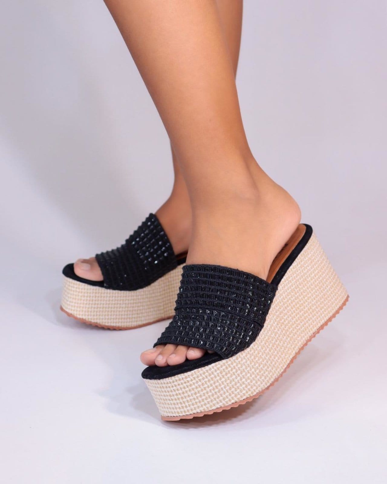 Tamanco Delazari Salto Plataforma Tressê