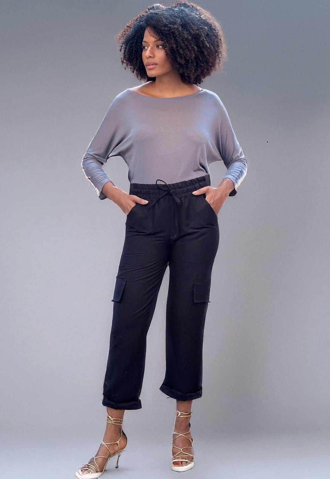 Vista 2 Calça Reta Amazonia Vital Cargo Plano Amazonia Vital preto