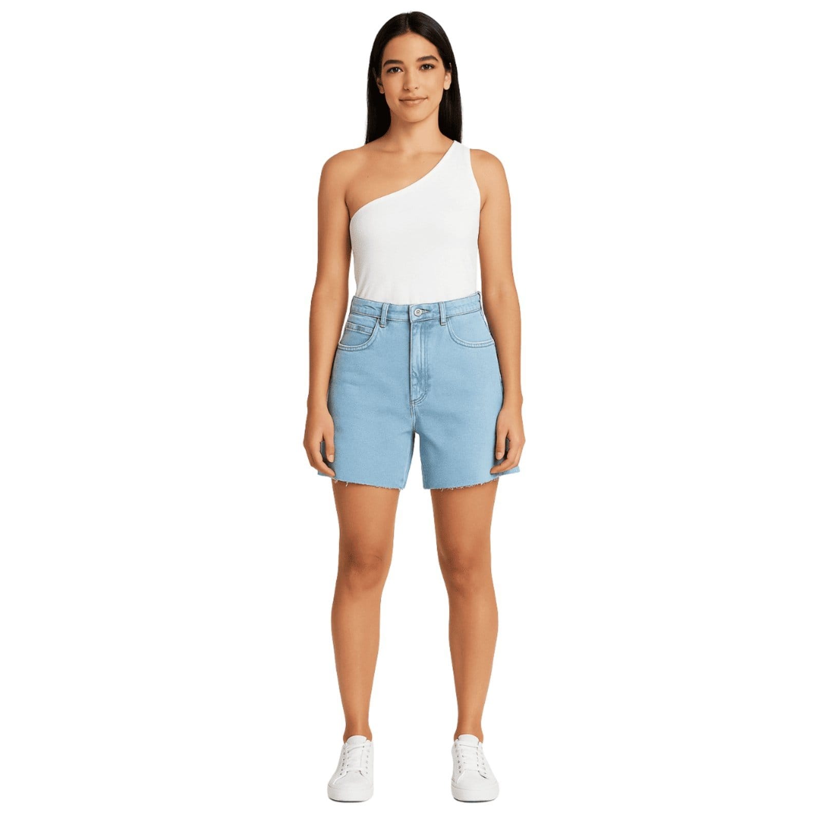 Bermuda Feminina Mom Desfiada