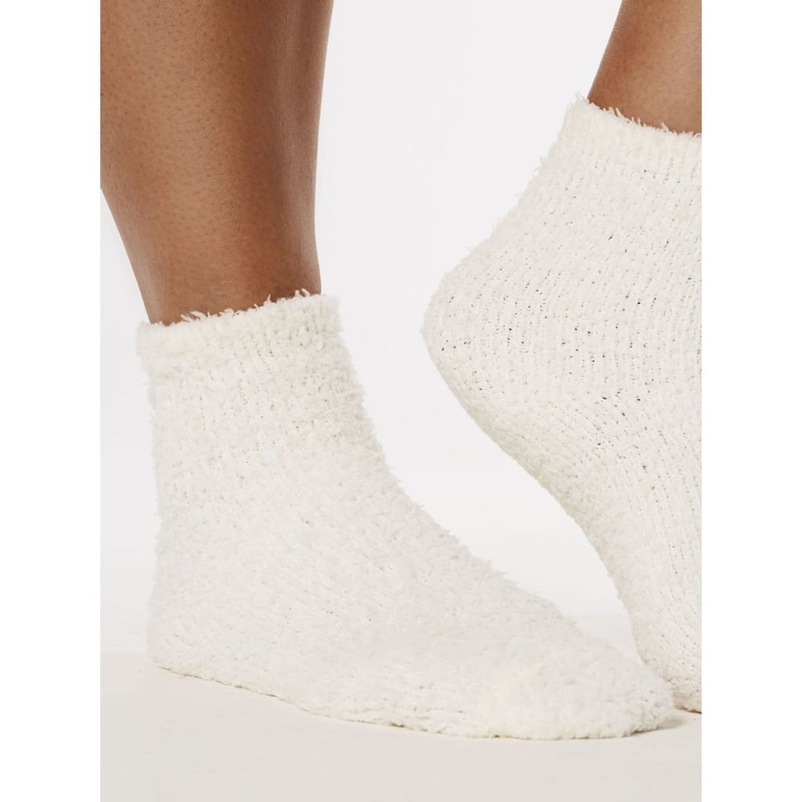 Vista principal Meia Smooth Chenille Socks Off White Off-white Loungerie off-white white