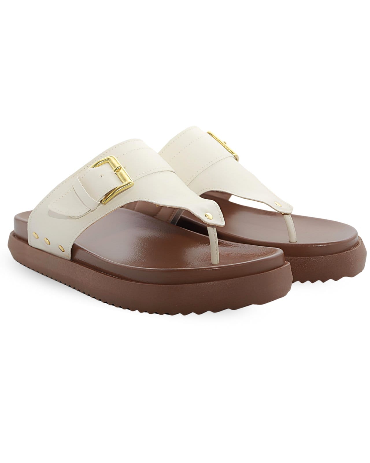 Vista 2 Papete Flat Feminina Flor da Pele Napa Off White Design Moderno e Super Confortável 002 Flor da Pele off-white white