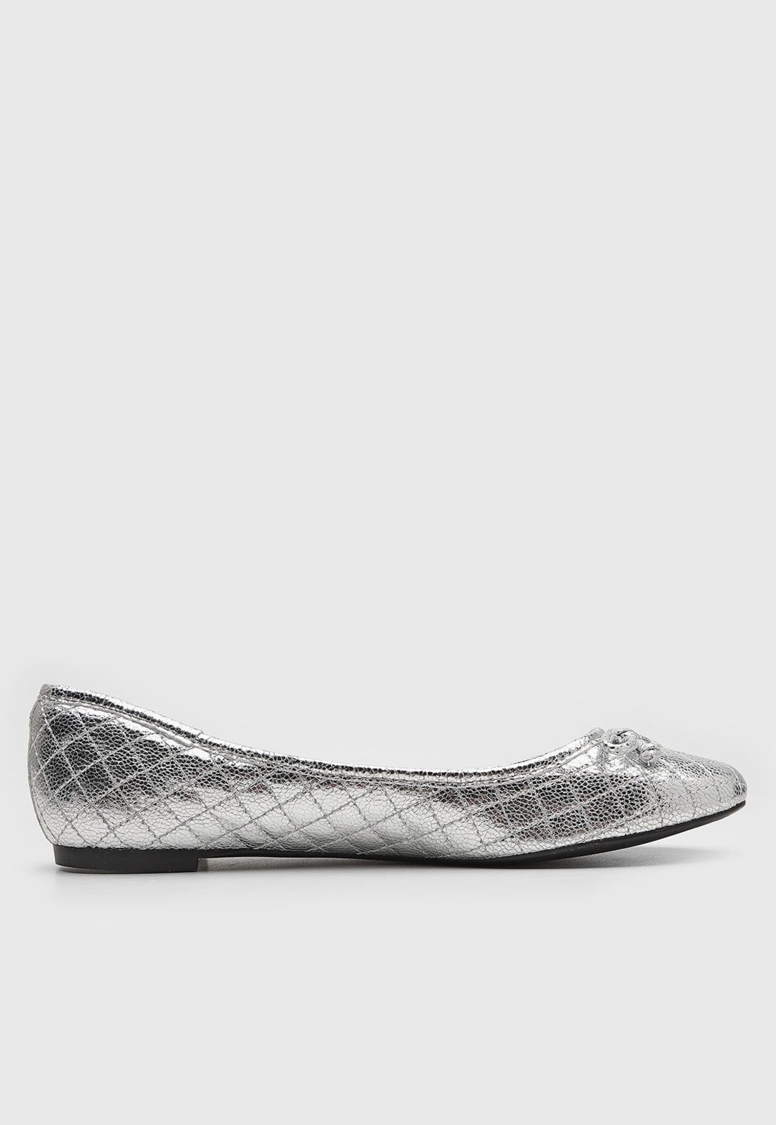 Vista 2 Sapatilha Santa Lolla Matelassê Santa Lolla prata