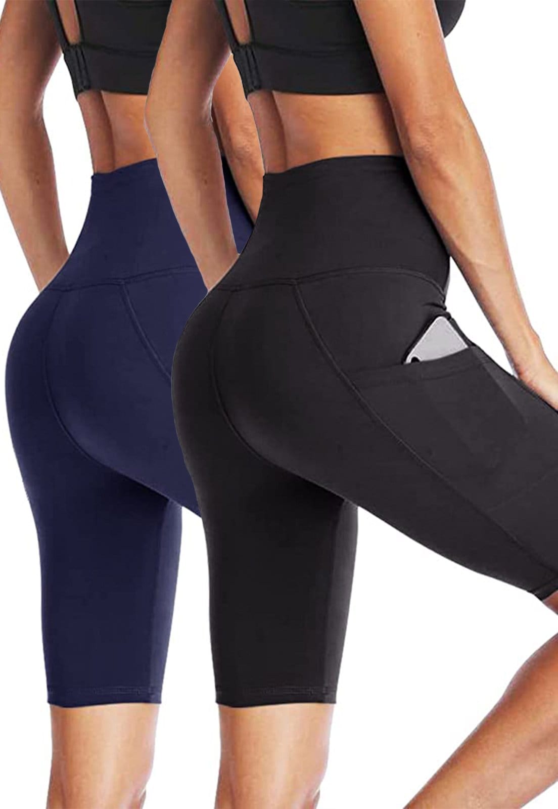 Kit 2 Bermuda Biker Rioutlet Com Bolso + Preta