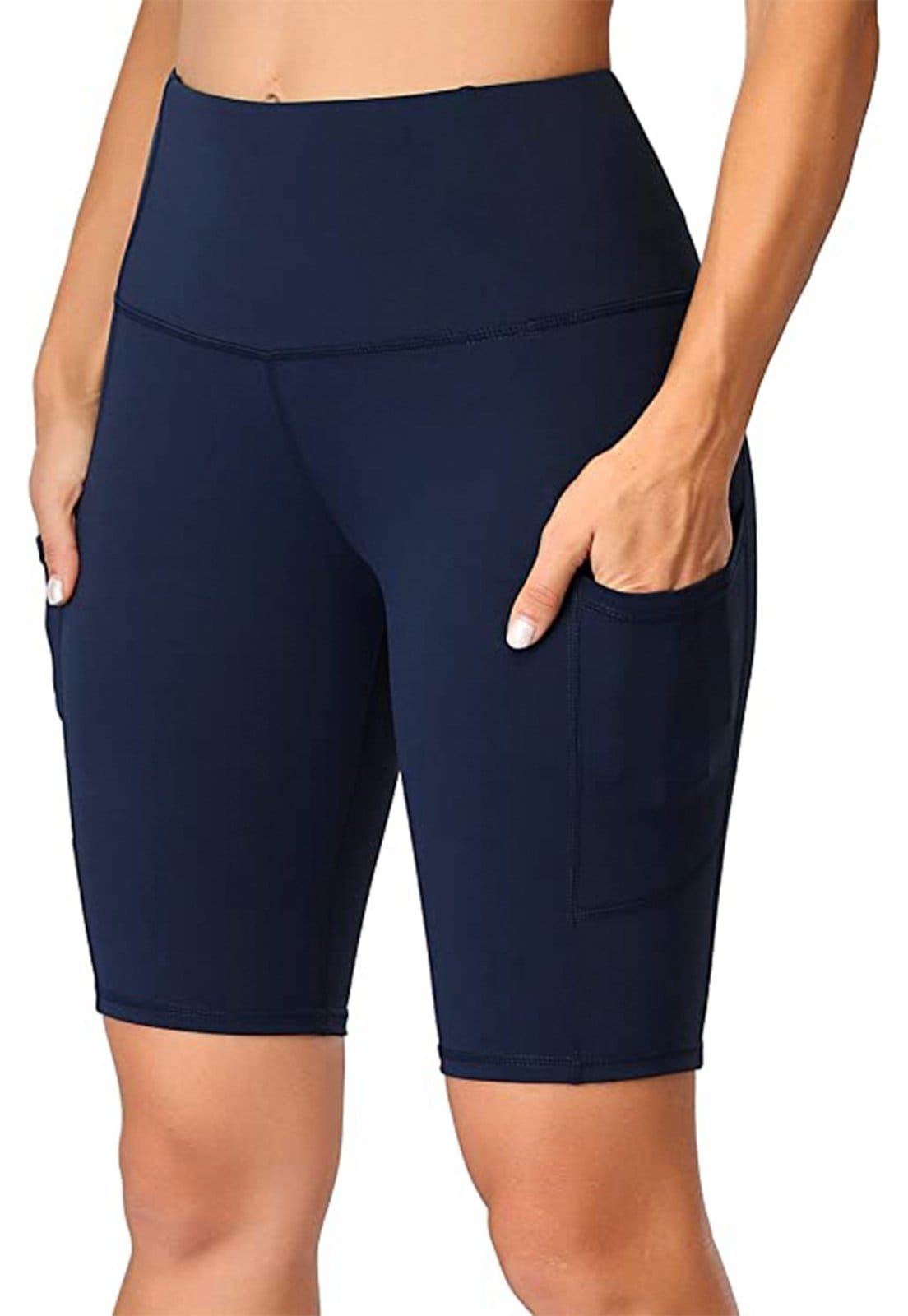 Vista 2 Kit 2 Bermuda Biker Rioutlet Com Bolso + Preta Rioutlet azul marinho/preto