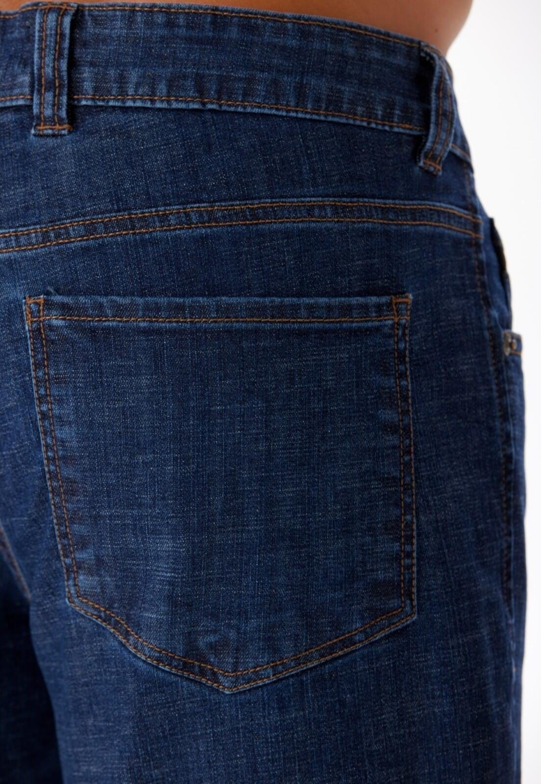 Vista 2 Calça Jeans Slim 5 Bolsos Traymon Indigo - 38 Traymon azul