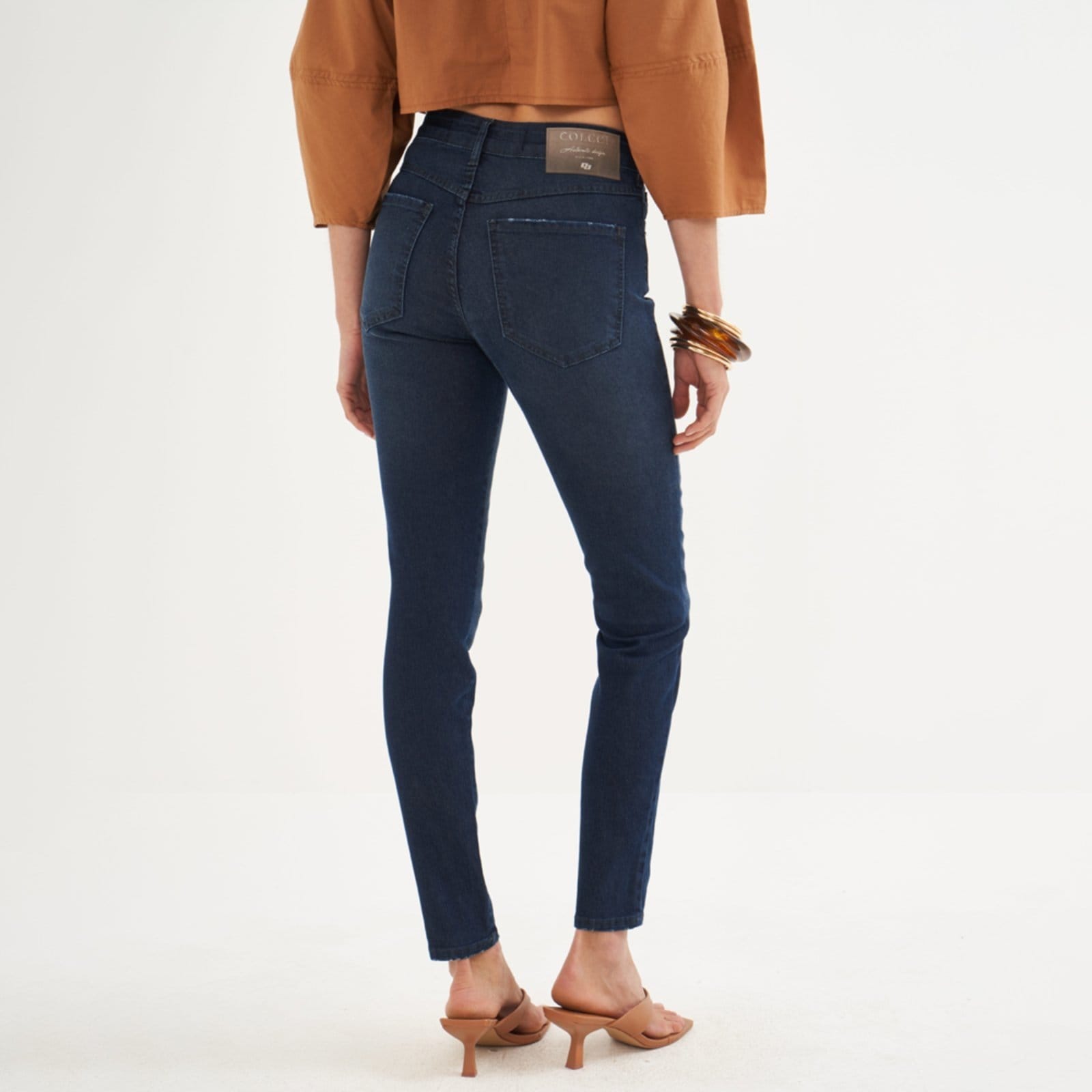 Vista 2 Calça Jeans Colcci Bia Pr26 Feminino Colcci azul