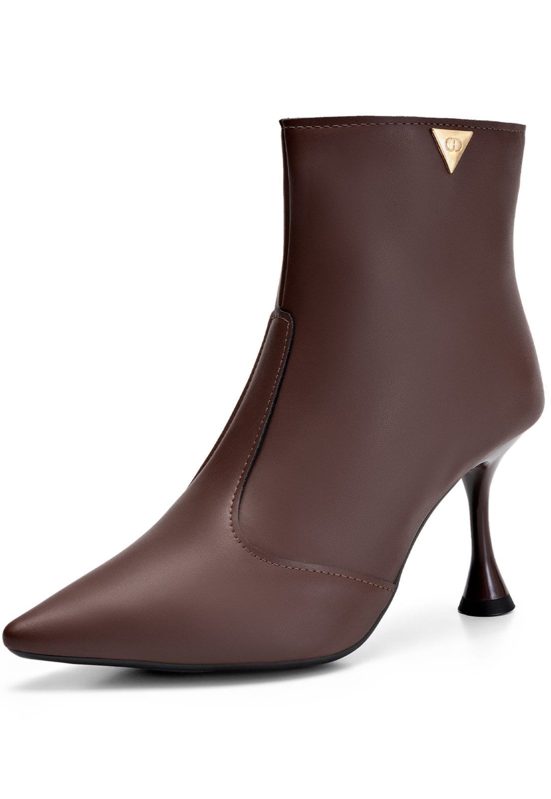 Bota Feminina Lumiss Salto Alto Fino Cano Curto Bico Fino