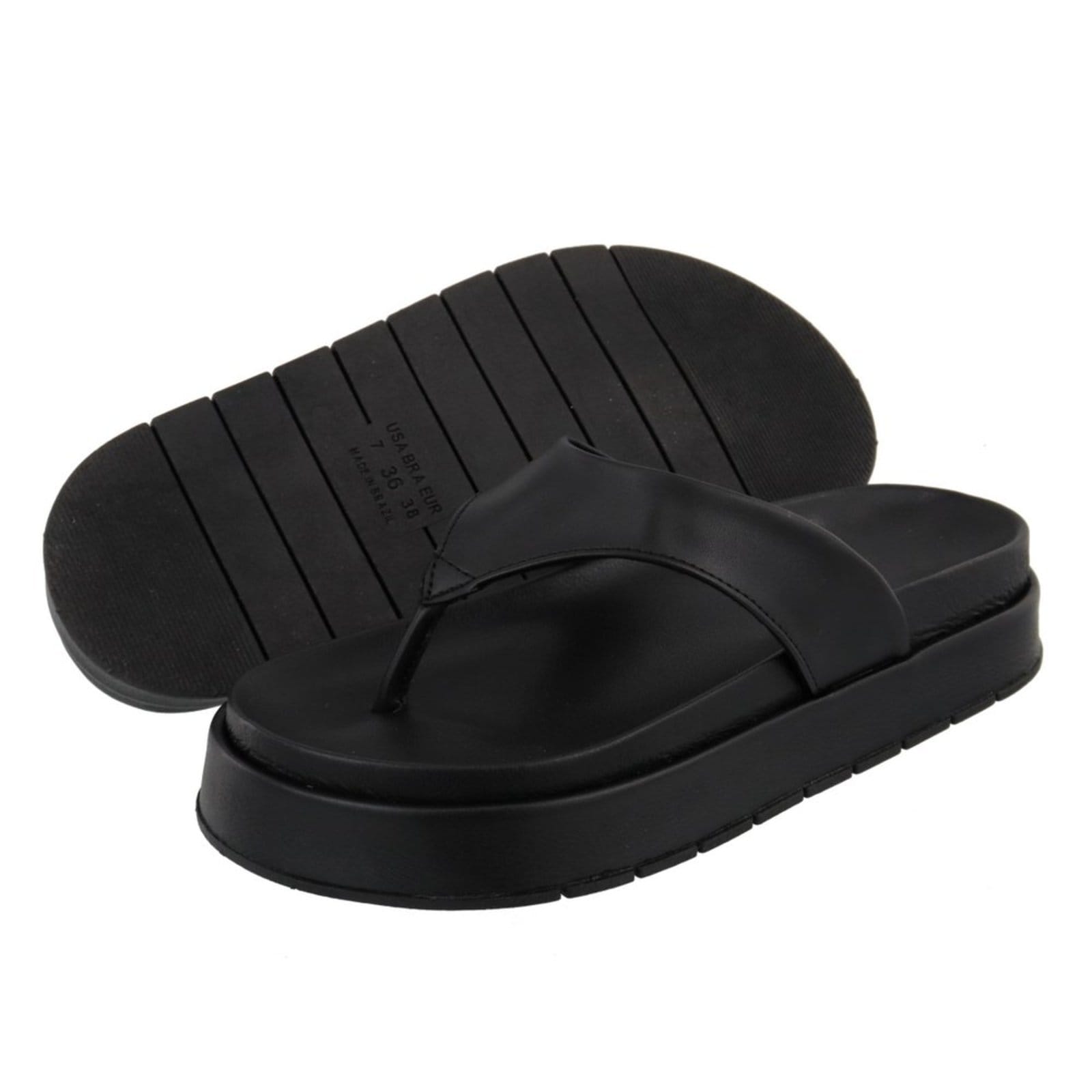 Vista 2 Sandália Papete Plataforma Sola Alta Flat TELLINI STORE preto