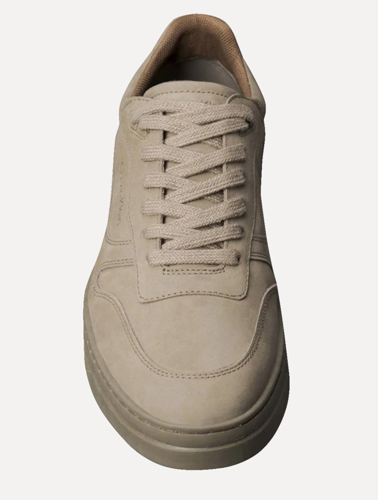 Vista 2 Tênis Calvin Klein Masculino Layers Queima Lateral Nobuck Claro Calvin Klein cáqui