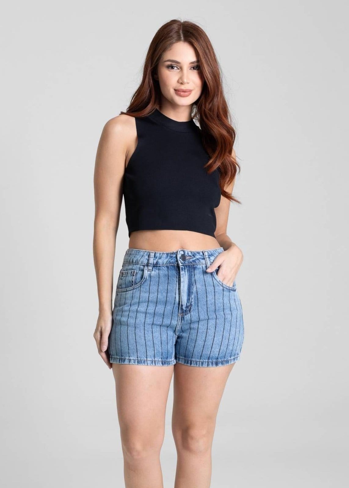 Vista 2 Shorts Jeans Sawary - 281707 Sawary azul