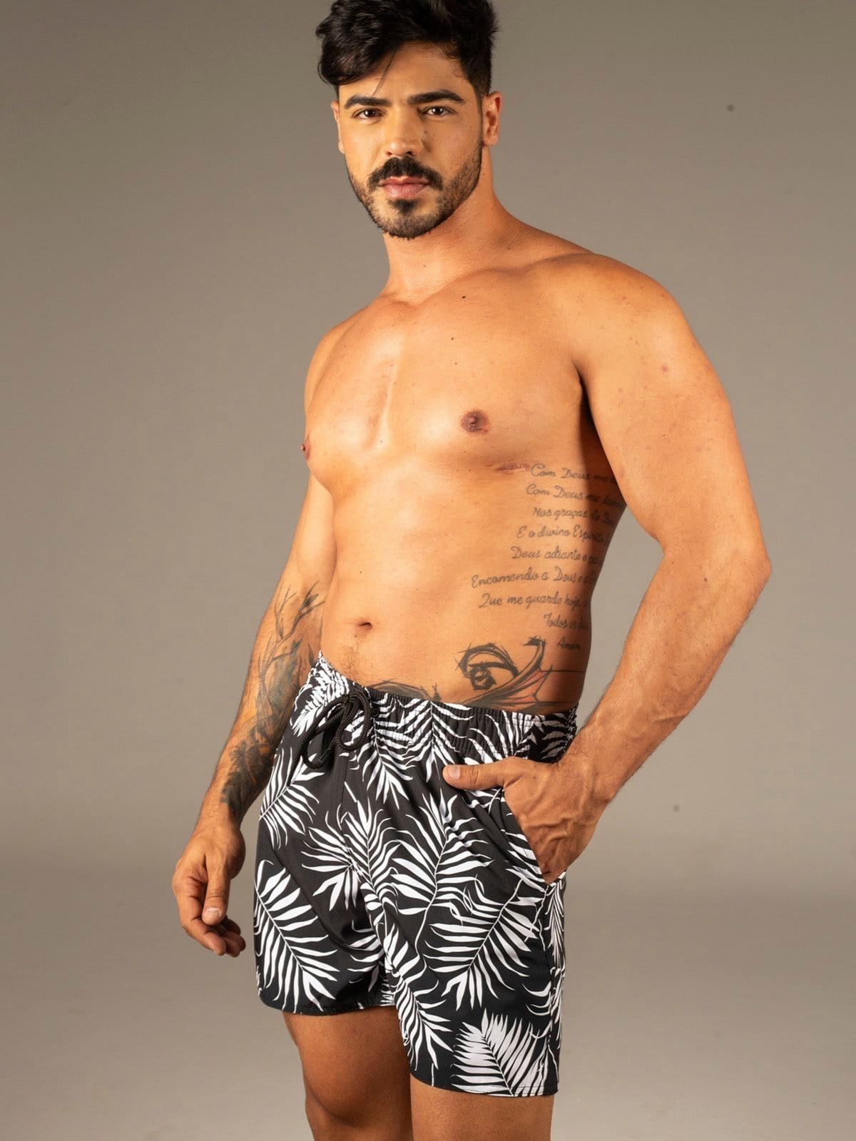 Vista 2 Short Bermuda Praia Dulk Premium Dulk azul/floral