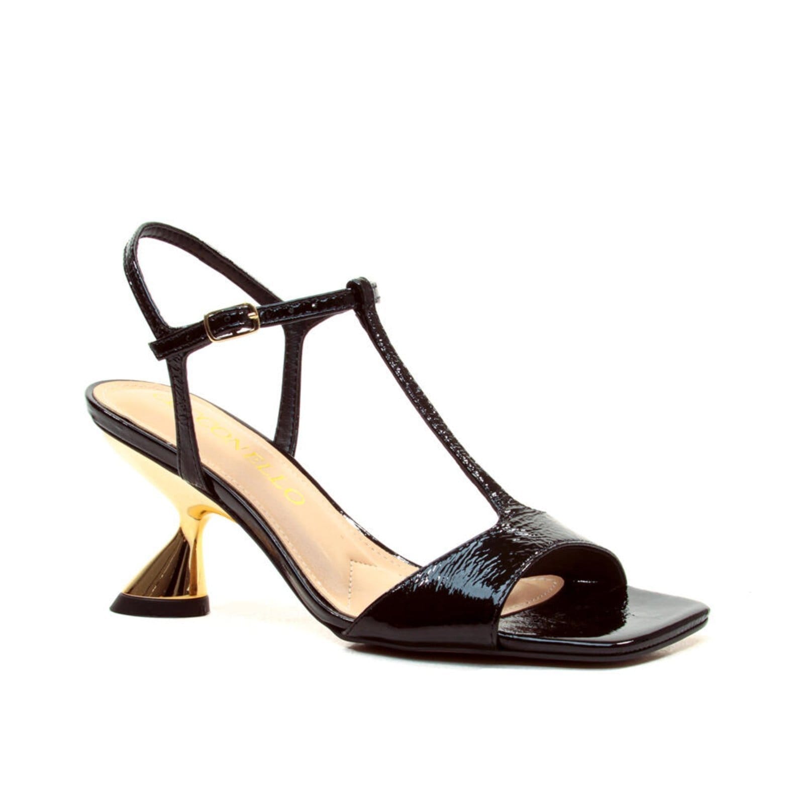 Vista 2 Sandália Couro Salto Médio Cecconello 2656004-5 Cecconello preto