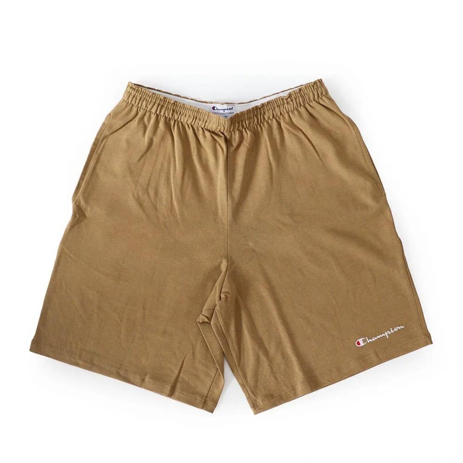 Bermuda de Moletom Champion Mini Script Logo INK Caqui