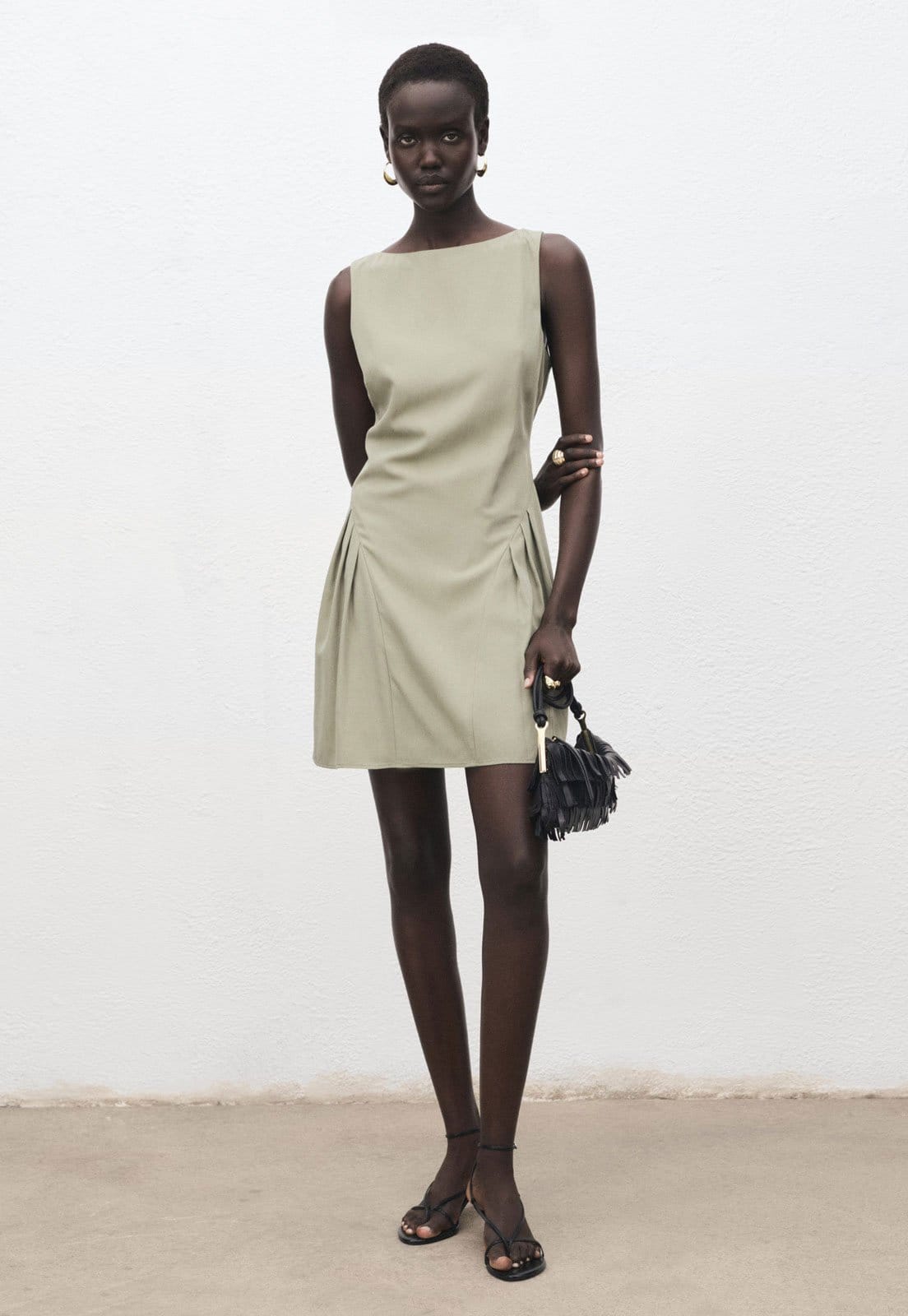 Vista 2 Vestido Feminino Mango Sea Mango verde