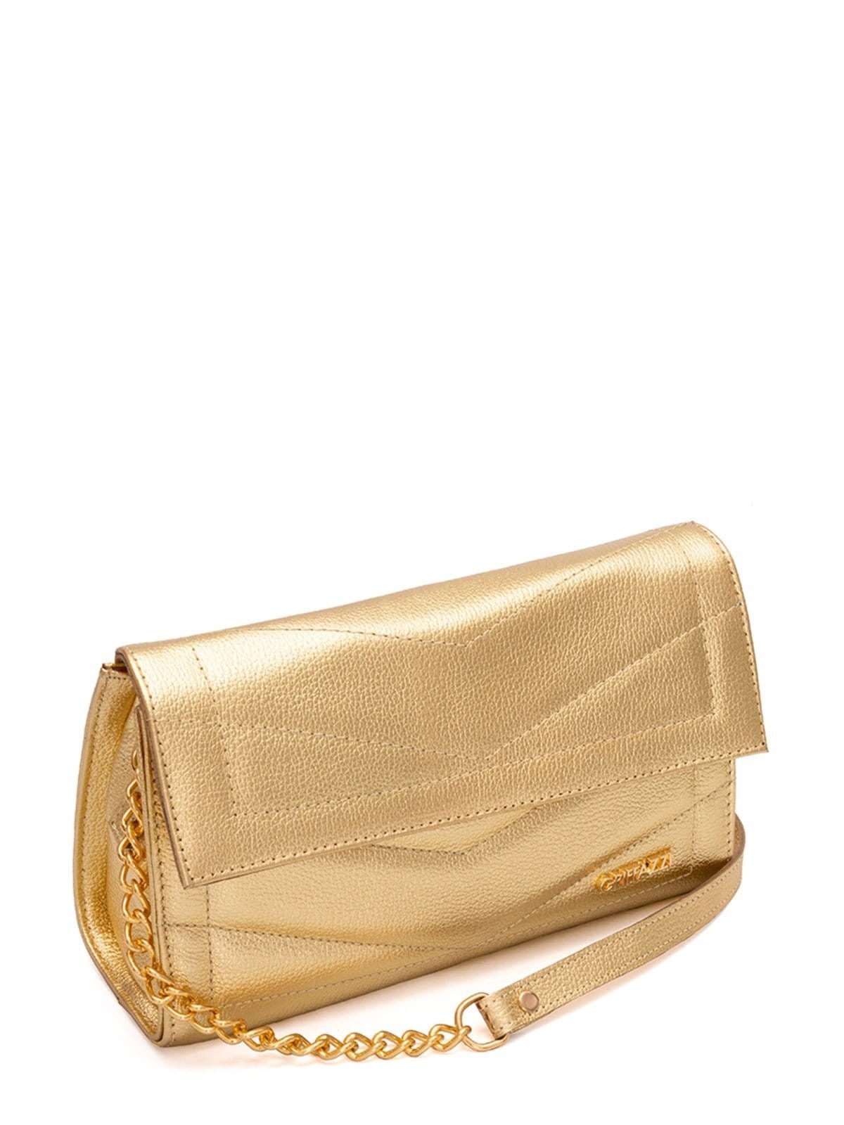 Vista 2 Bolsa de Couro Griffazzi Ouro Light Griffazzi ouro velho