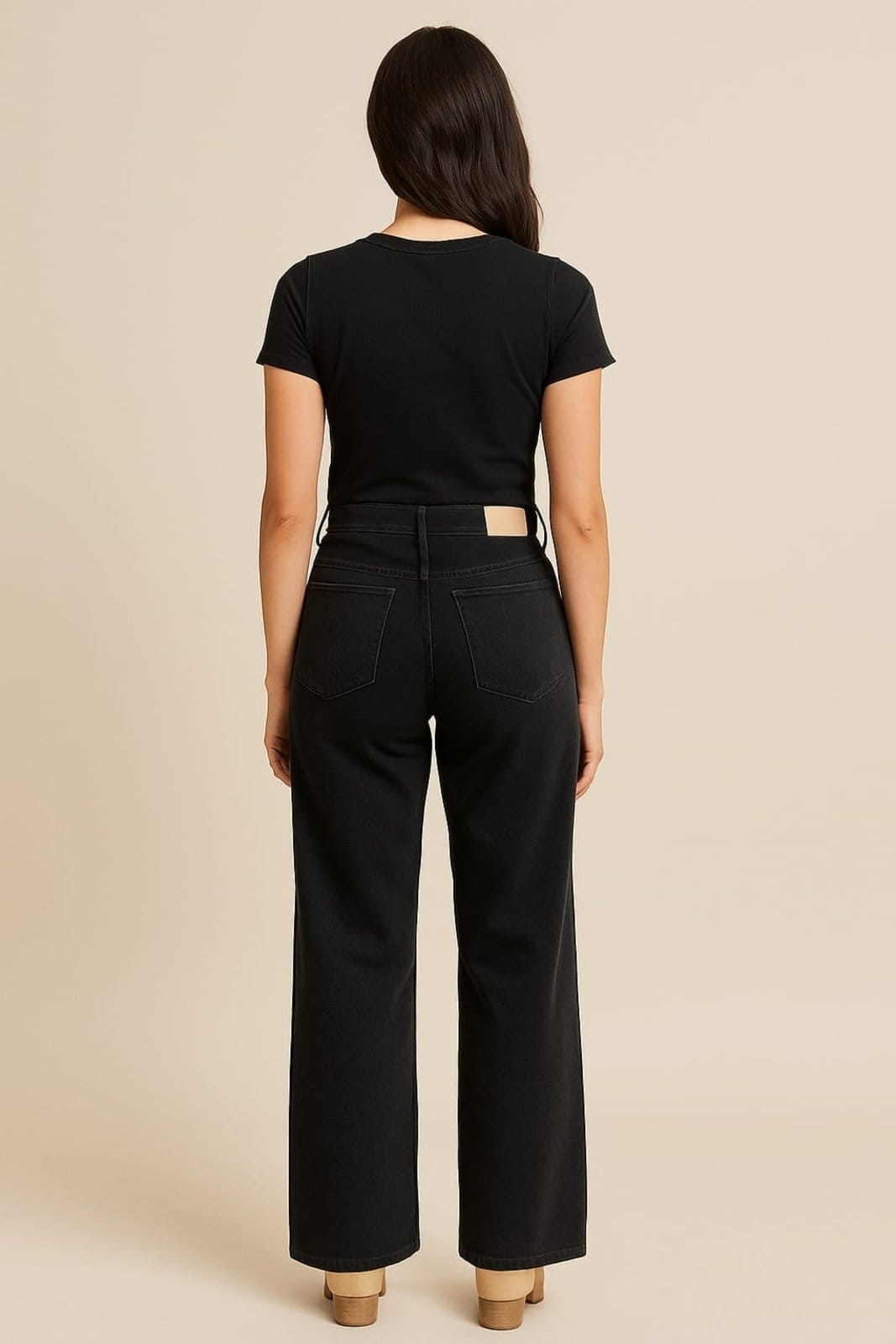 Calça Wide Leg Feminina Tex em Algodão Estilo e Conforto Preta - 2