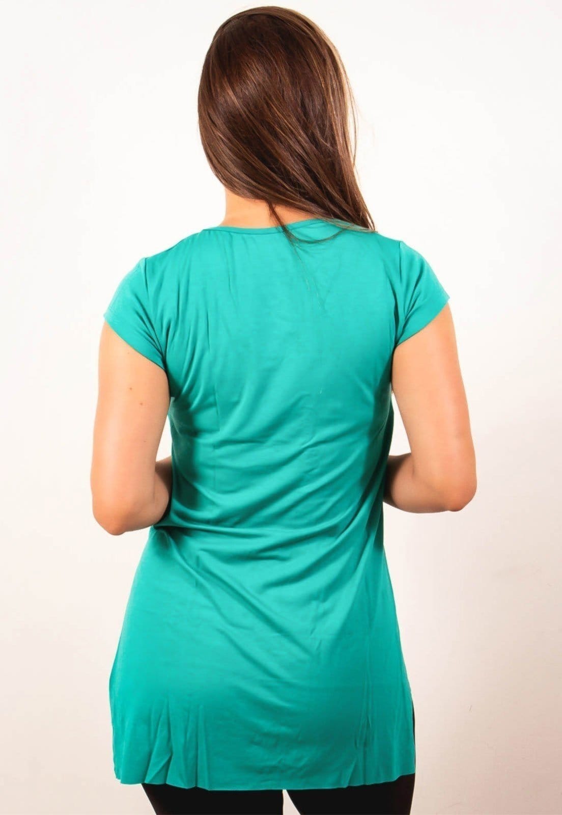 Vista 2 Blusa Vekyo Fitness Tapa Bumbum Longa Ju Água VEKYO verde