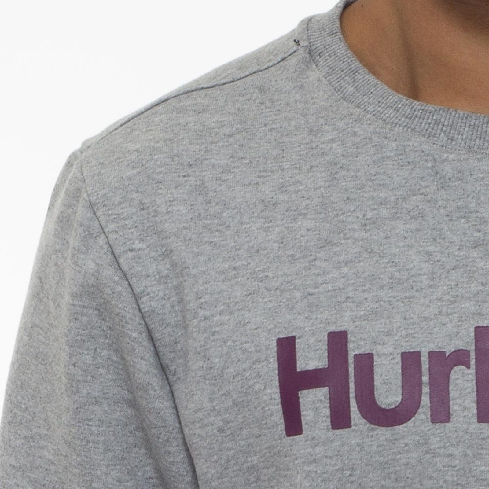 Vista 2 Moletom Hurley Careca One&Only WT23 Masculino Mescla hurley cinza