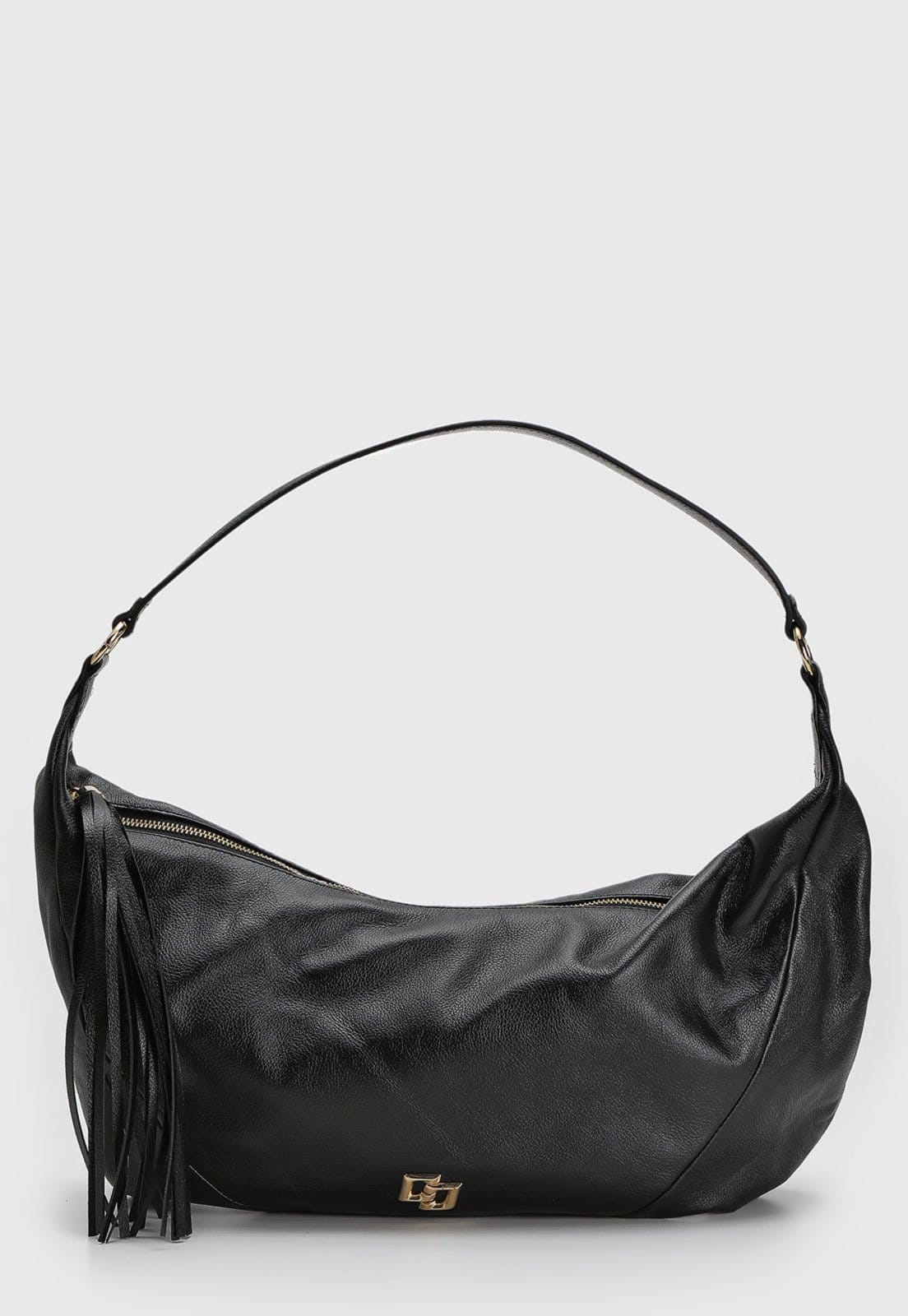 Vista 2 Bolsa Feminina Colcci Hobo Detalhe Metal Preta Colcci preto