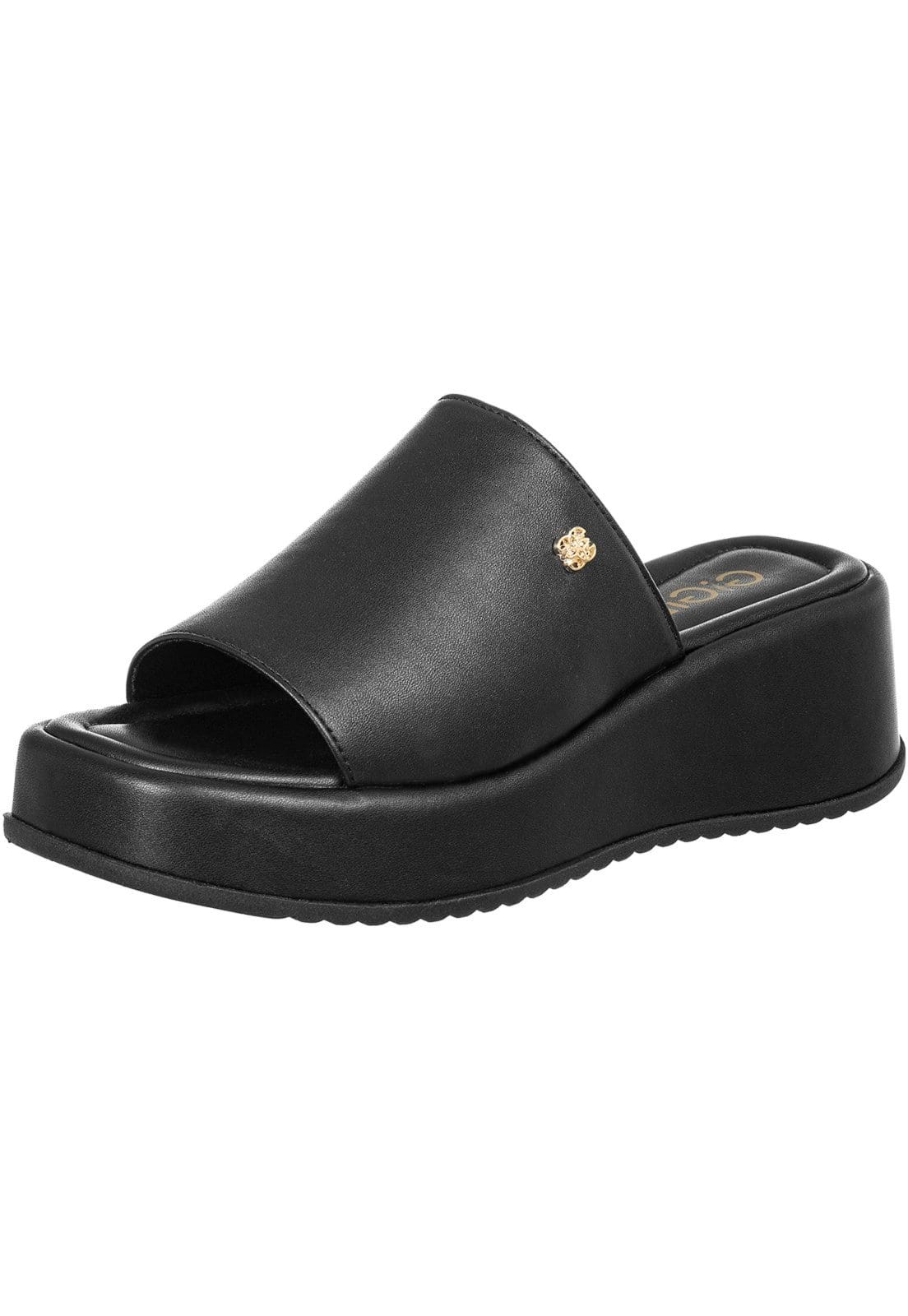 Tamanco Feminino Mule Flatform Anabela Plataforma Sola Macia