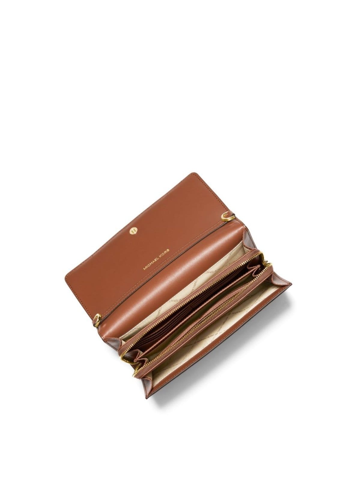 Vista 2 Bolsa Transversal Jet Set Grande De Couro 35F2gttc8l230 Michael Kors marrom