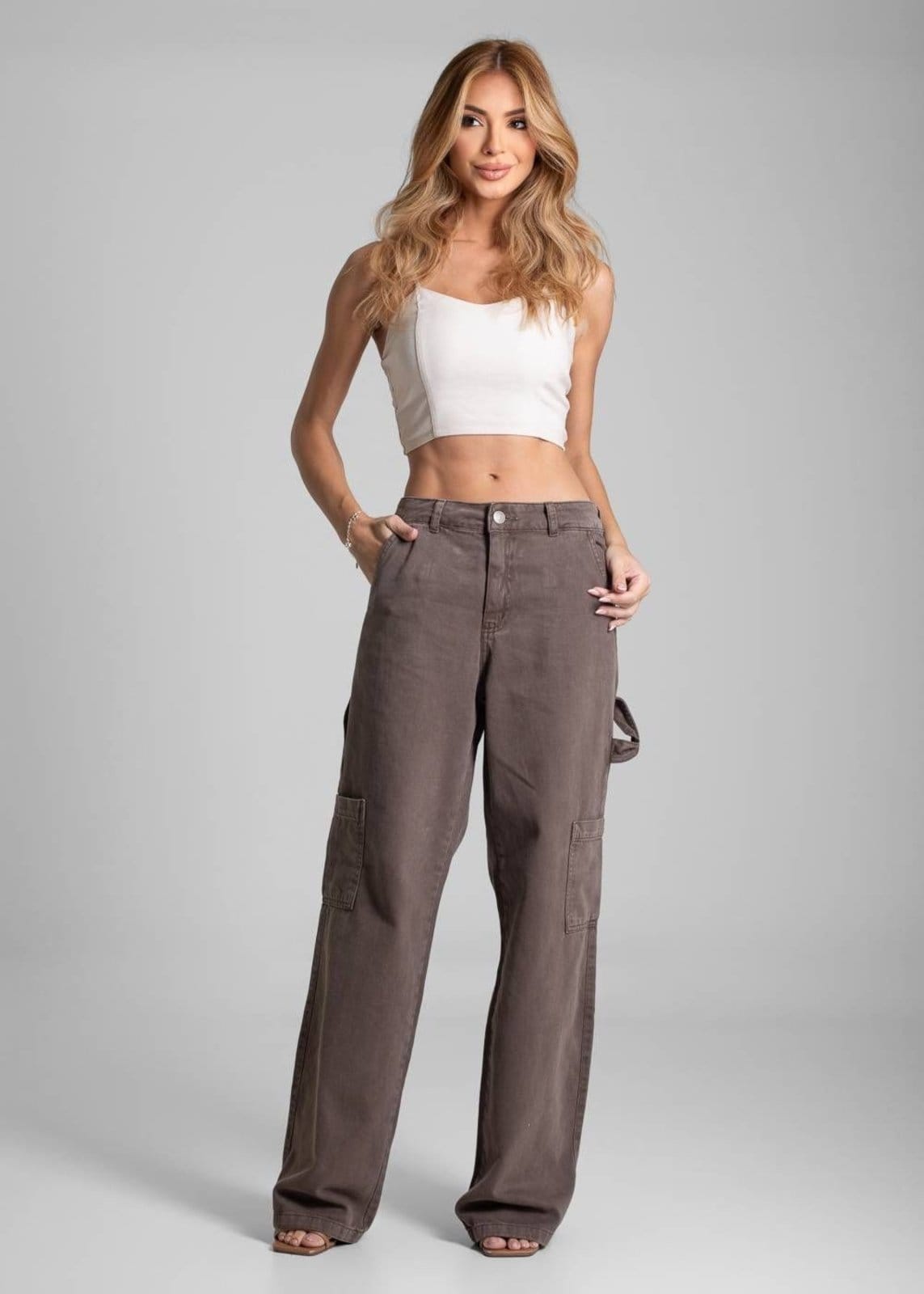 Vista 2 Calça Sarja Sawary Reta - 282663 Sawary marrom