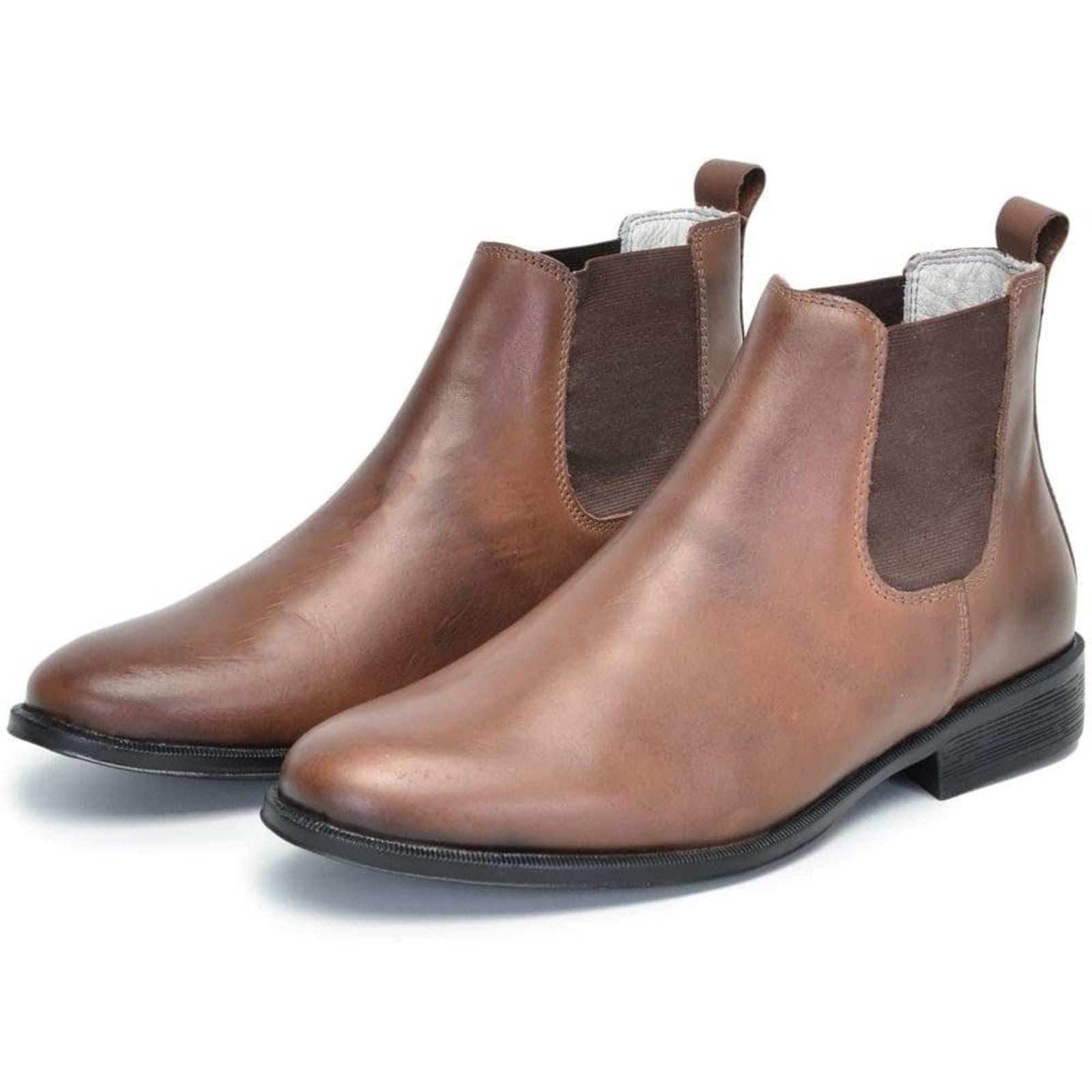 Vista 2 Botina Masculina de Couro Chelsea Clube do Sapato de Franca DFT Vancouver Clube do Sapato de Franca café