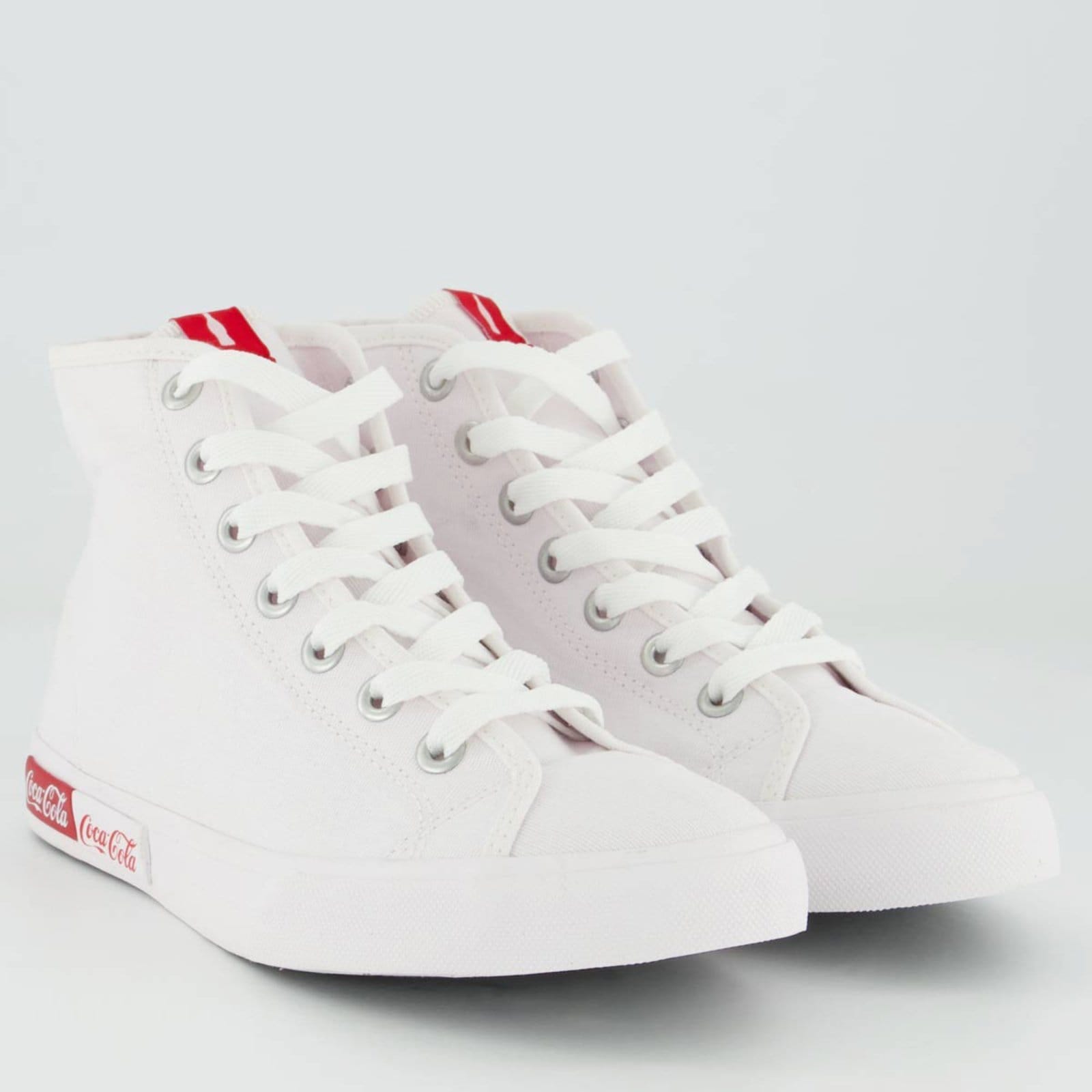 Vista 2 Tênis Coca Cola Blend Basic Hi Feminino Coca-Cola branco