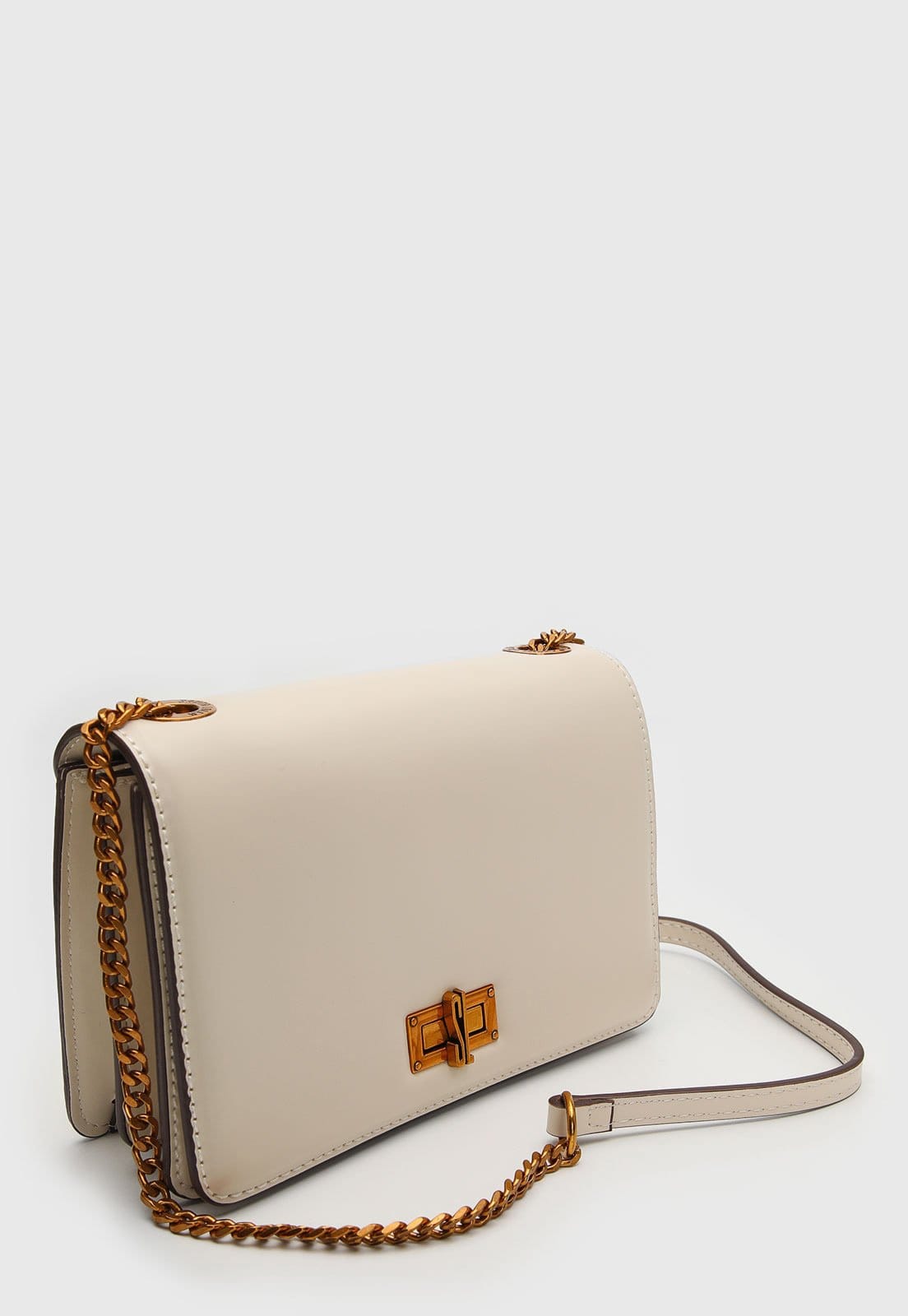 Vista 2 Bolsa Feminina Santa Lolla Alça Corrente Creme Santa Lolla bege