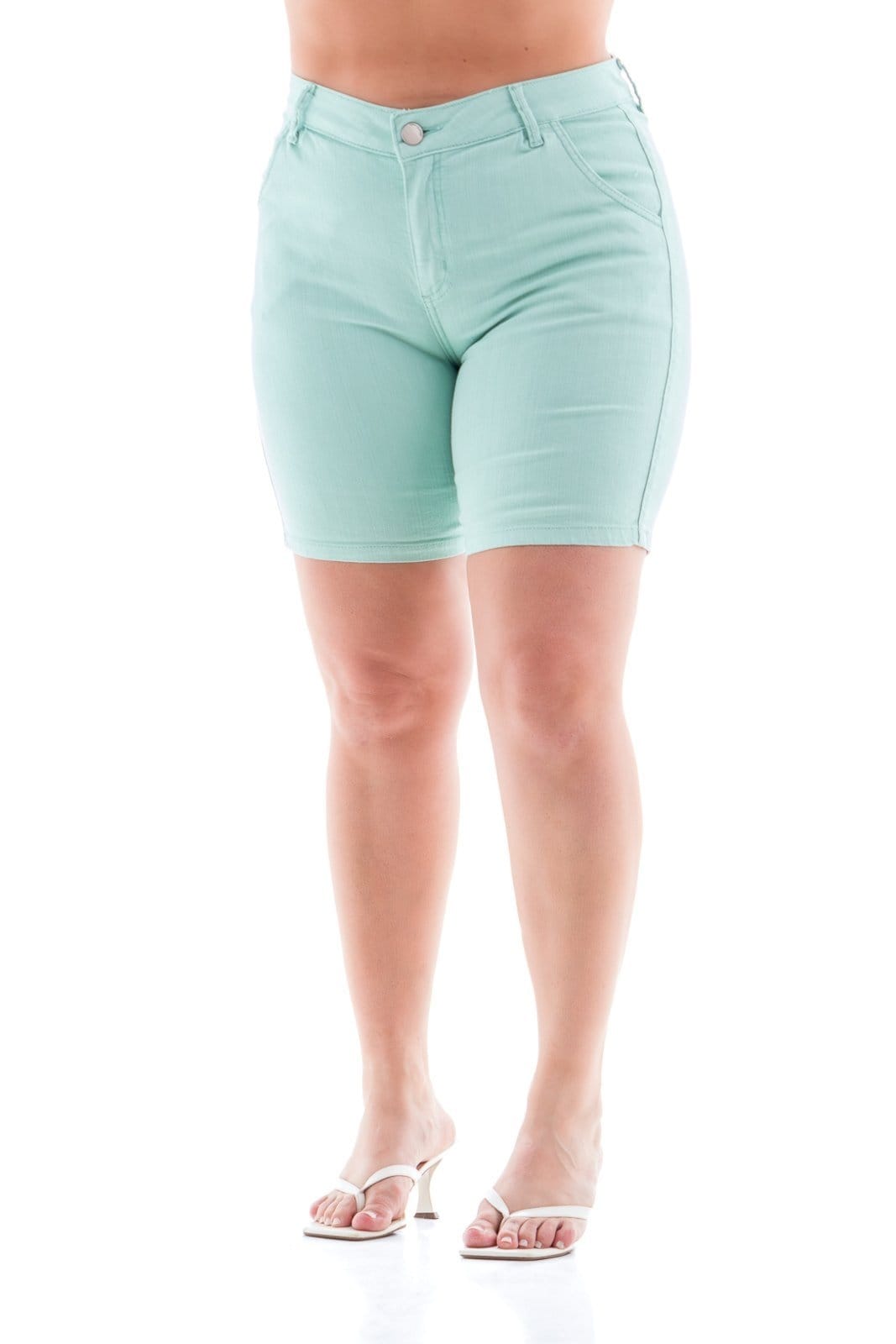 Bermuda Meia Coxa Jeans Feminina Arauto