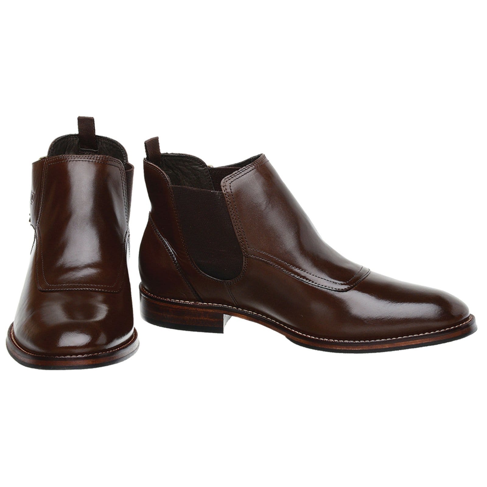 Vista 2 Bota Chelsea Masculina Malbork em Couro com Fivela 69958M Malbork marrom