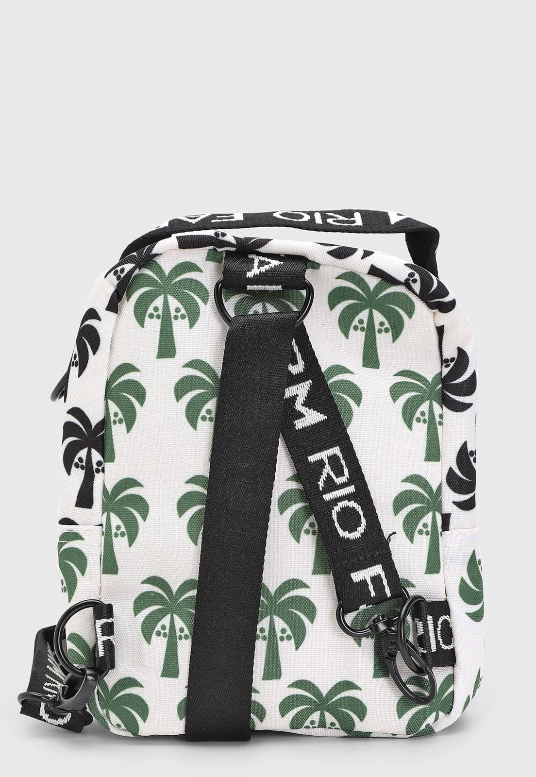 Vista 2 Mochila Feminina FARM Borogodó Coqueiro Branca FARM branco