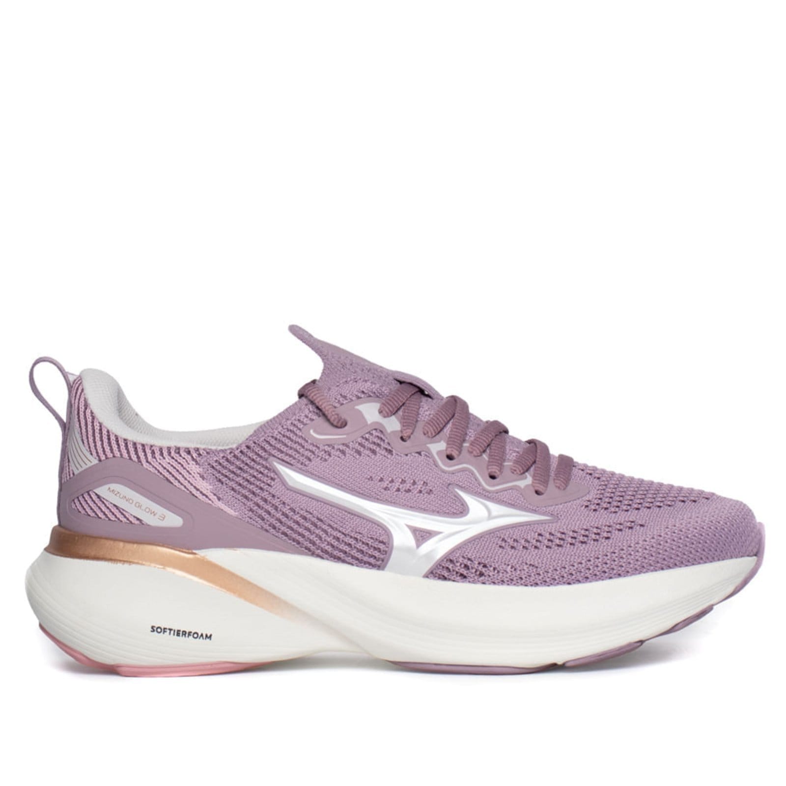 Tênis Feminino Mizuno Glow 3 Respirável Claro