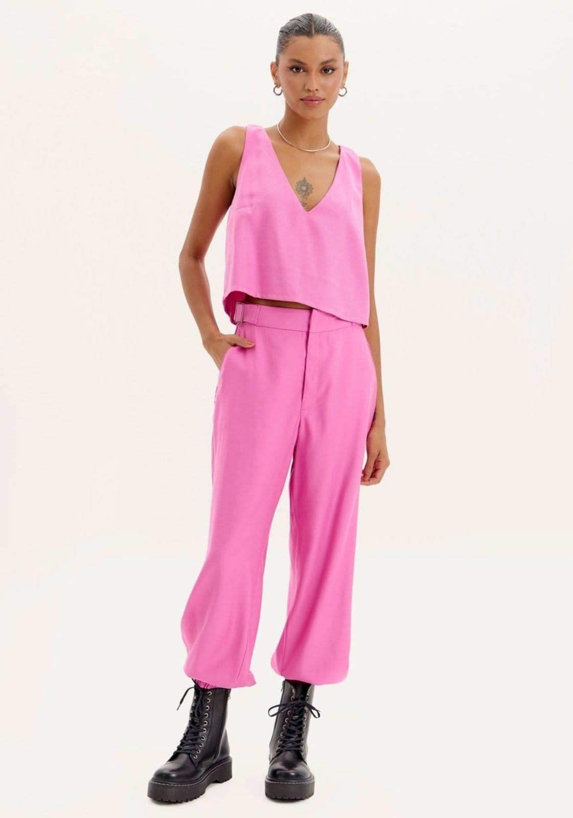 Calça Jogging Cintura Alta