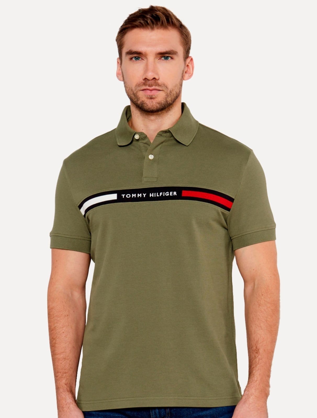 Polo Tommy Hilfiger Masculina Regular Chest Insert Logo
