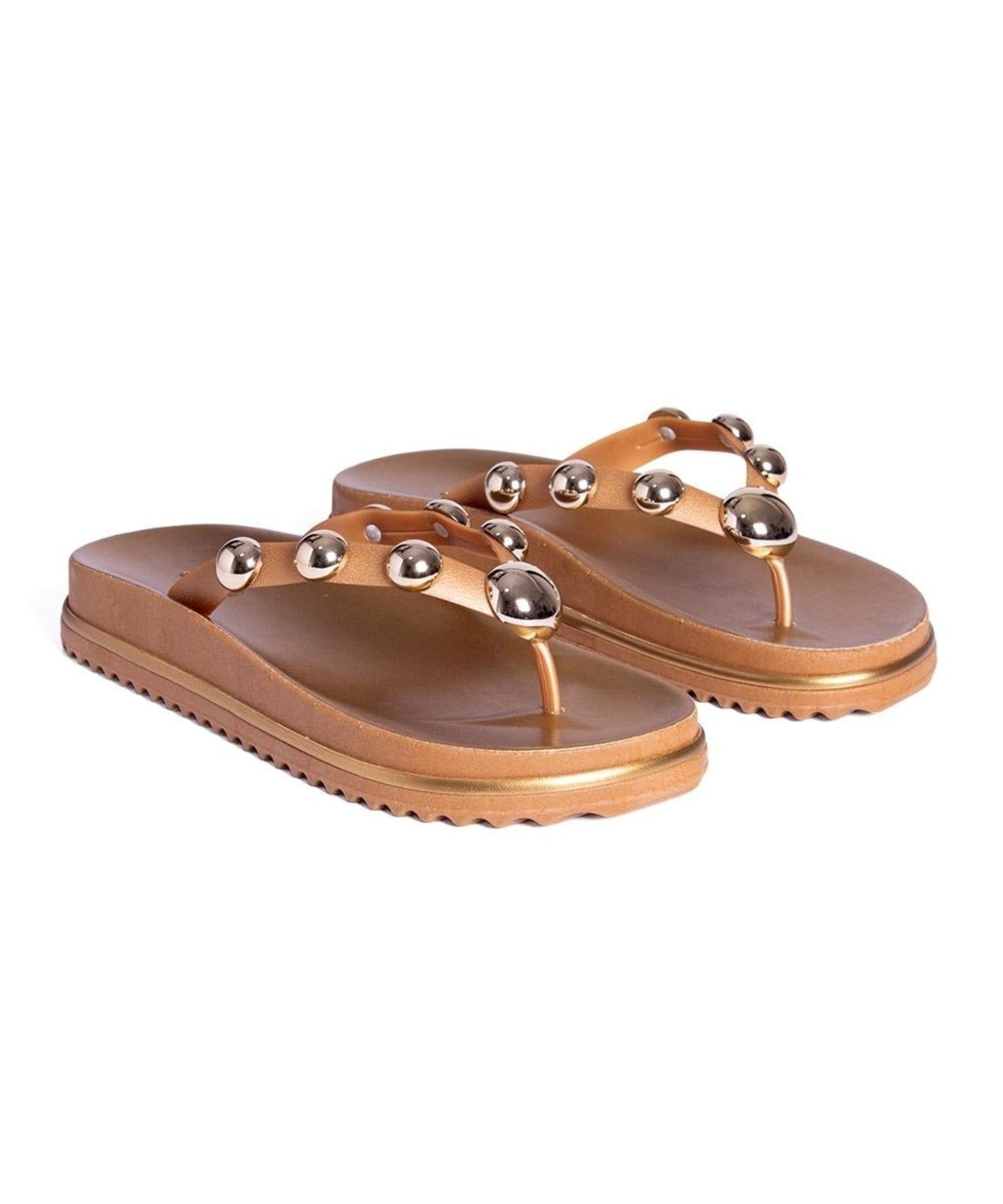 Vista 2 Tamanco Flat Pixolé Bronze Incolor Pixolé incolor bronze