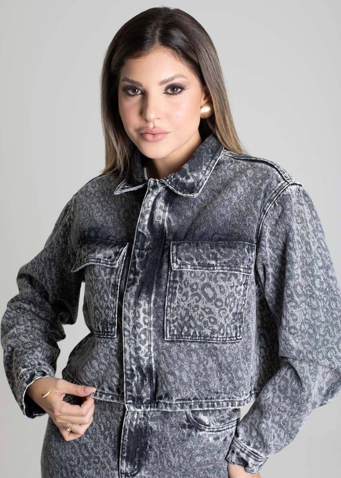 Vista 2 Jaqueta Sarja Sawary - 279481 Sawary preto