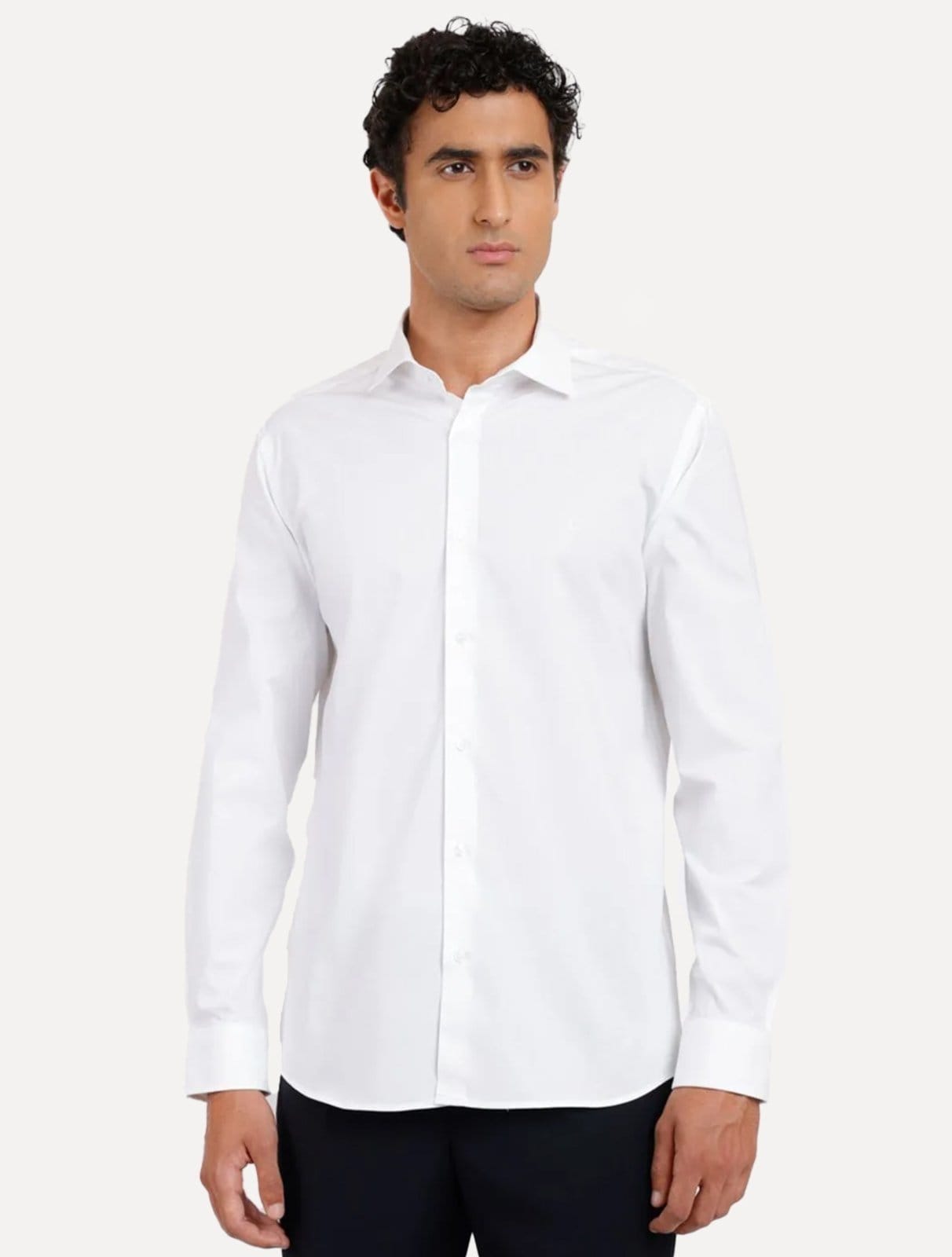 Camisa Aramis Masculina Regular Tricoline Liso Stretch Branca