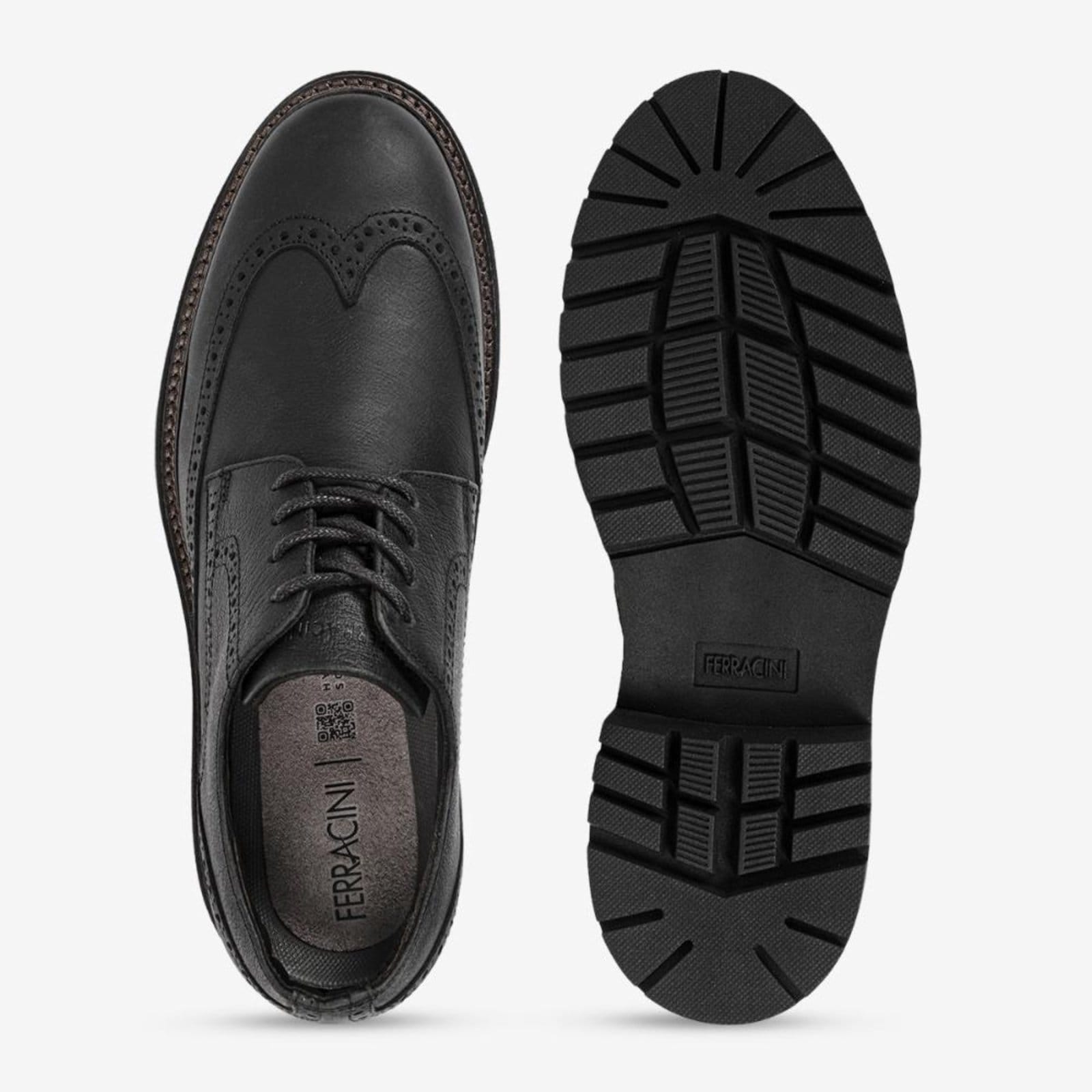 Vista 2 Sapato Casual de Couro Masculino Forest FERRACINI preto