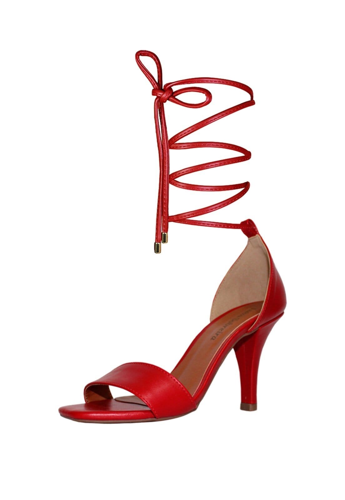 Vista 2 Sandália Troca Tira Salto Alto Fino Luiza Sobreira Vermelha Mod. 2130-2 Luiza Sobreira vermelho