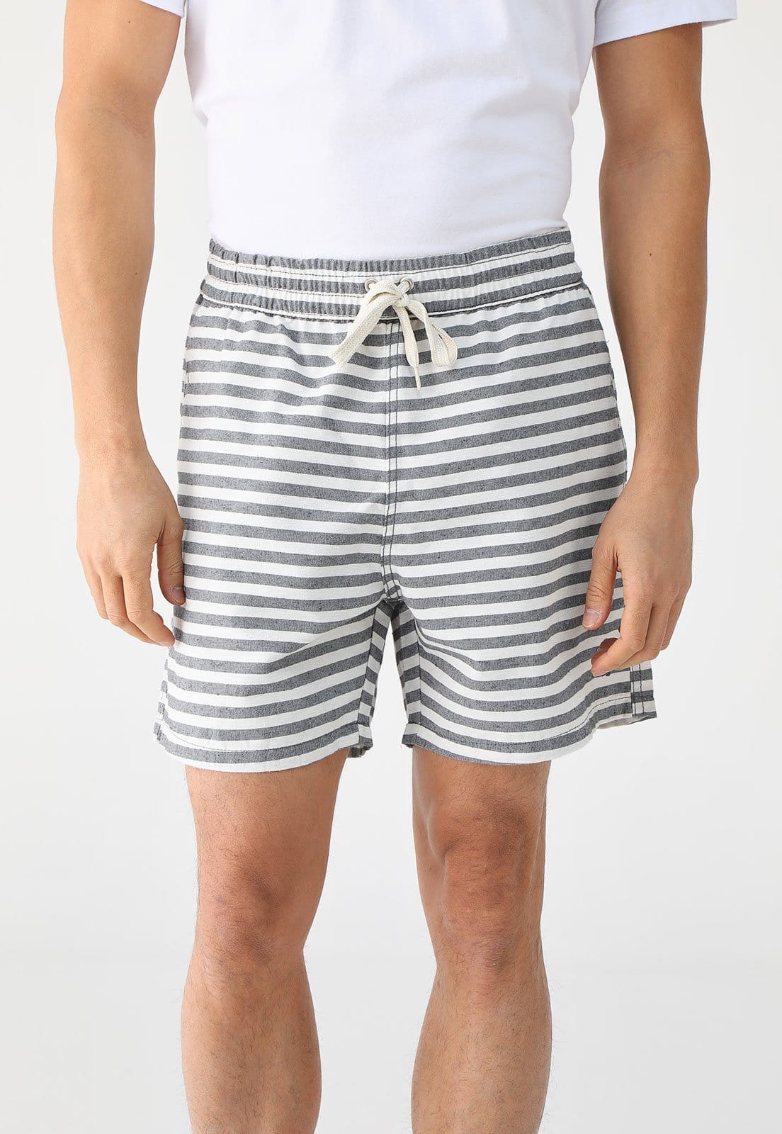 Bermuda Aleatory Reta Listrada Grafite